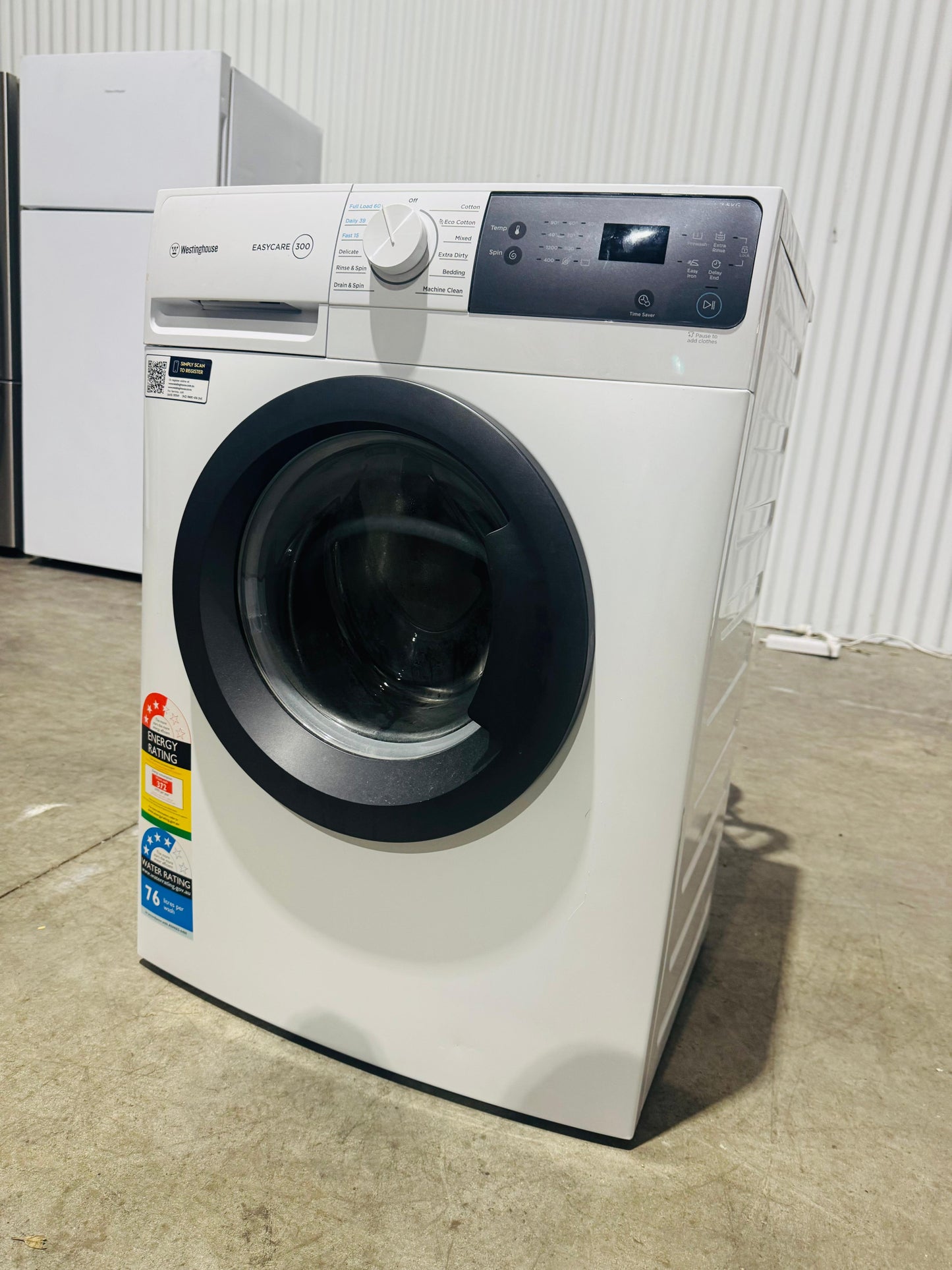 WESTING HOUSE 7.5 KGS FRONT LOADER WASHING MACHINE