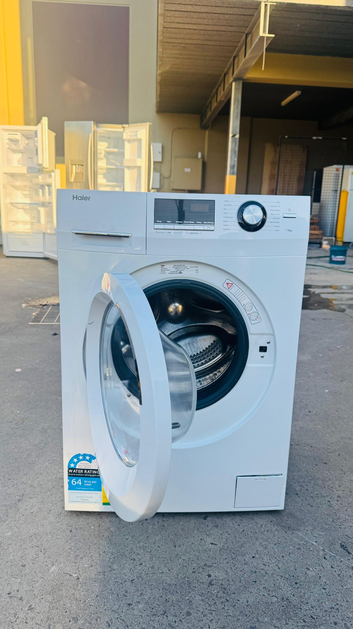 HAIER 7.5KGS FRONT LOADER WASHING MACHINE