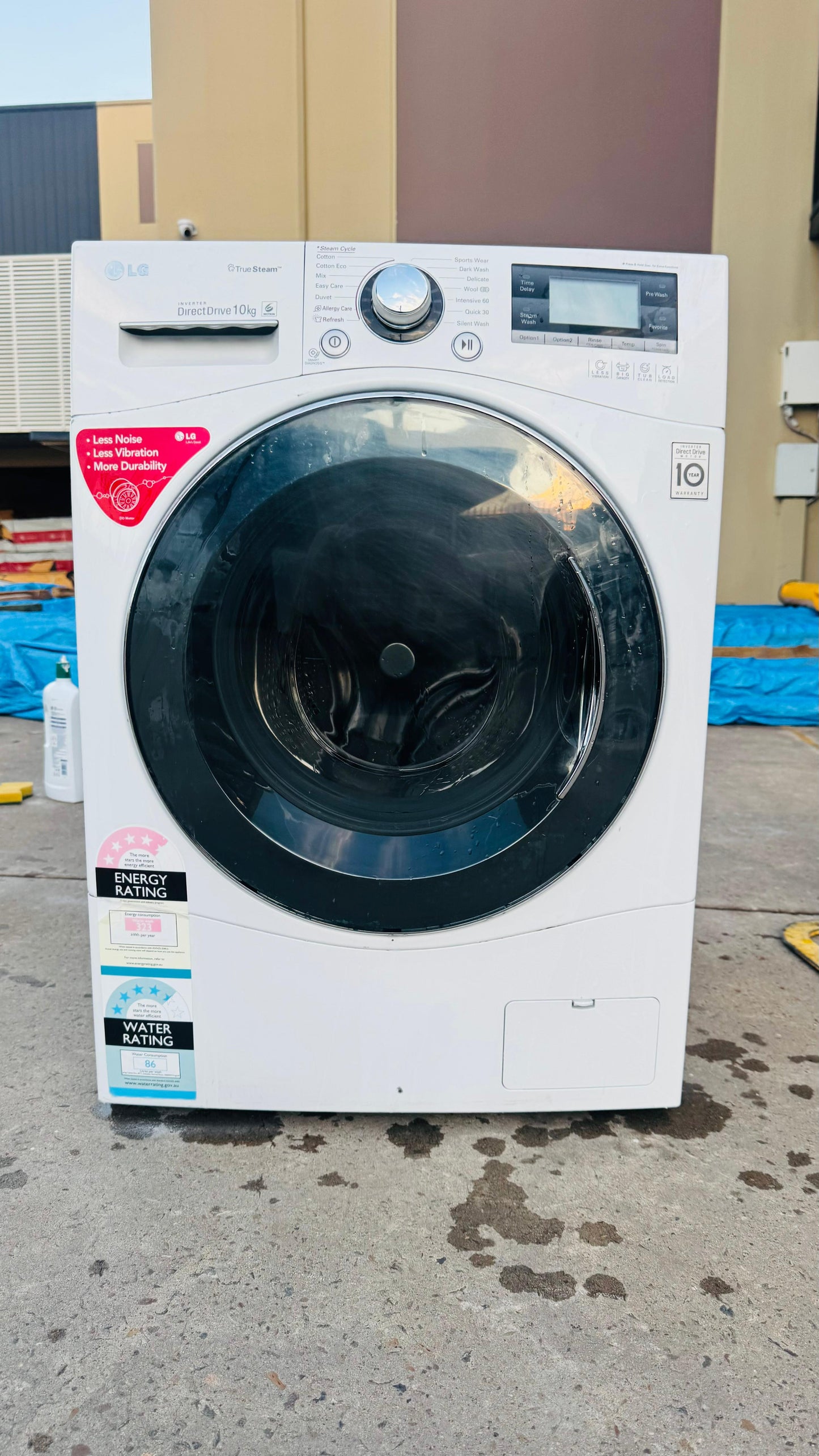 LG 10KGS FRONT LOADER WASHING MACHINE