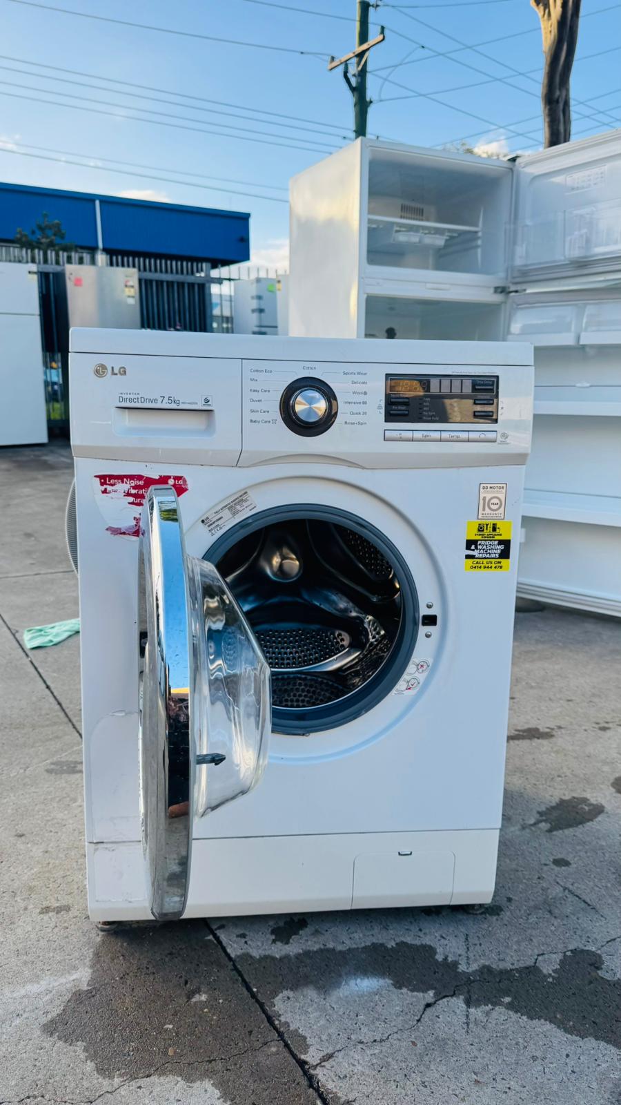LG 7.5KGS FRONT LOADER WASHING MACHINE