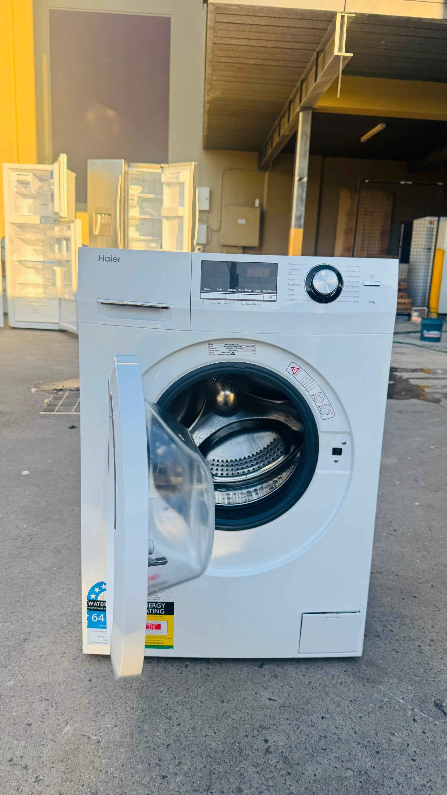 HAIER 7.5KGS FRONT LOADER WASHING MACHINE