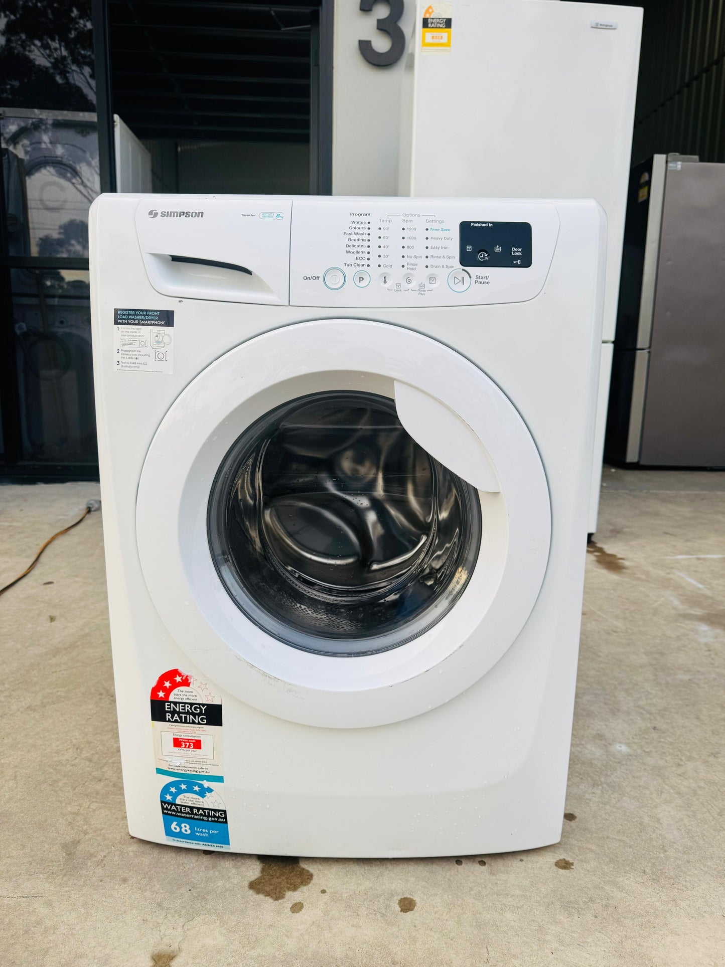 SIMPSON 8KGS FRONT LOADER WASHING MACHINE