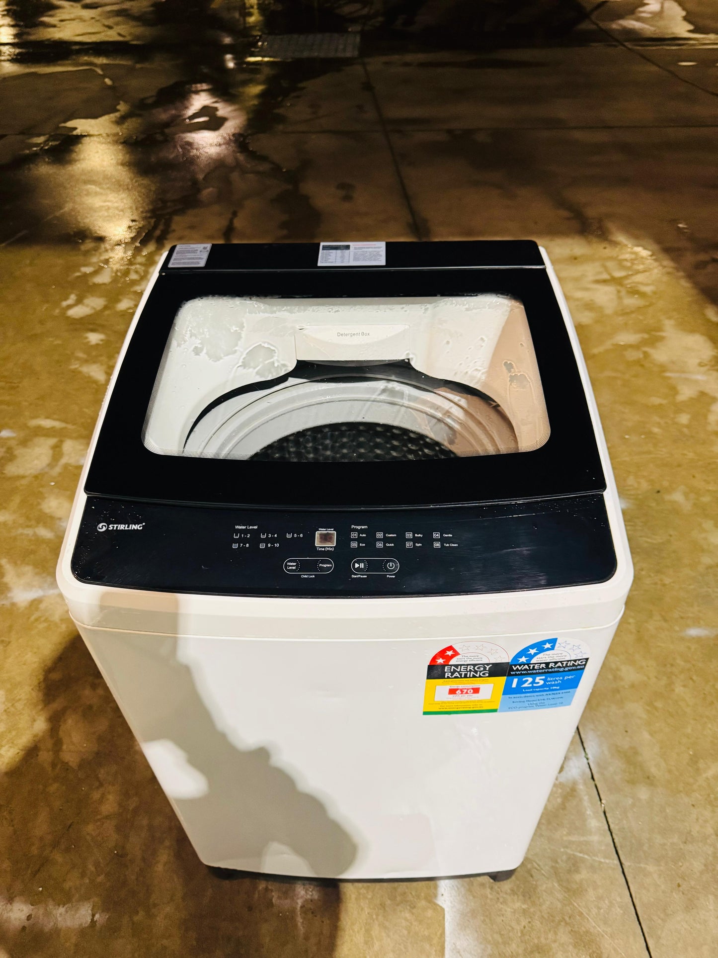 STIRLING 10KGS TOP LOADER WASHING MACHINE