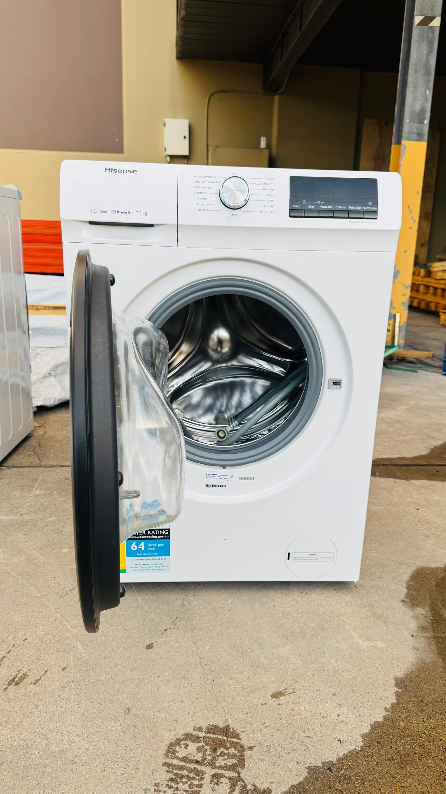 HISENSE 7.5KGS FRONT LOADER WASHING MACHINE