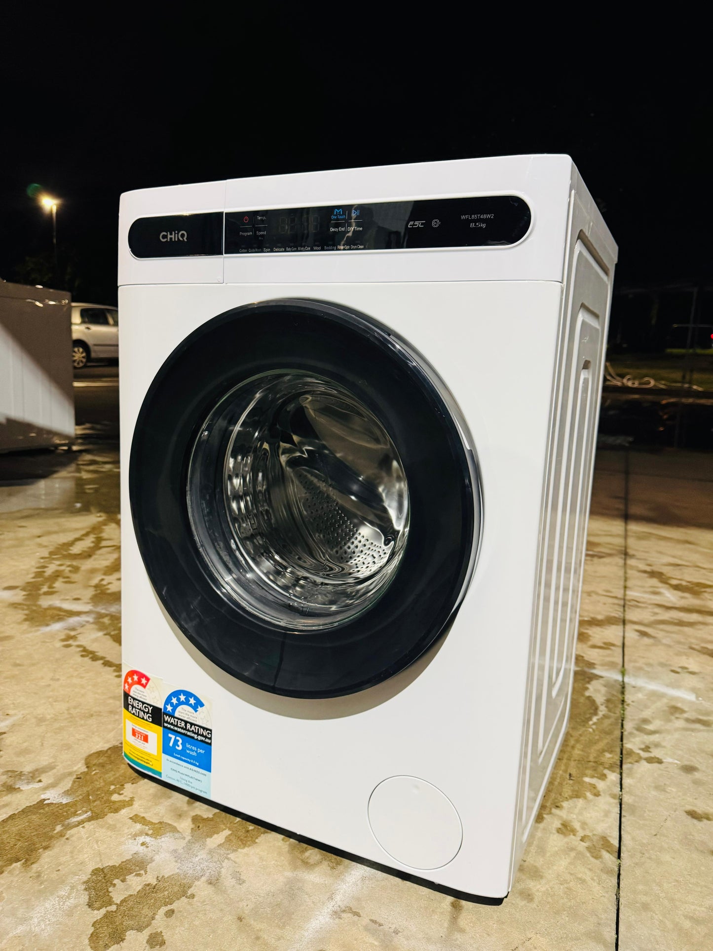 CHIQ 8.5 KGS FRONT LOADER WASHING MACHINE ✅