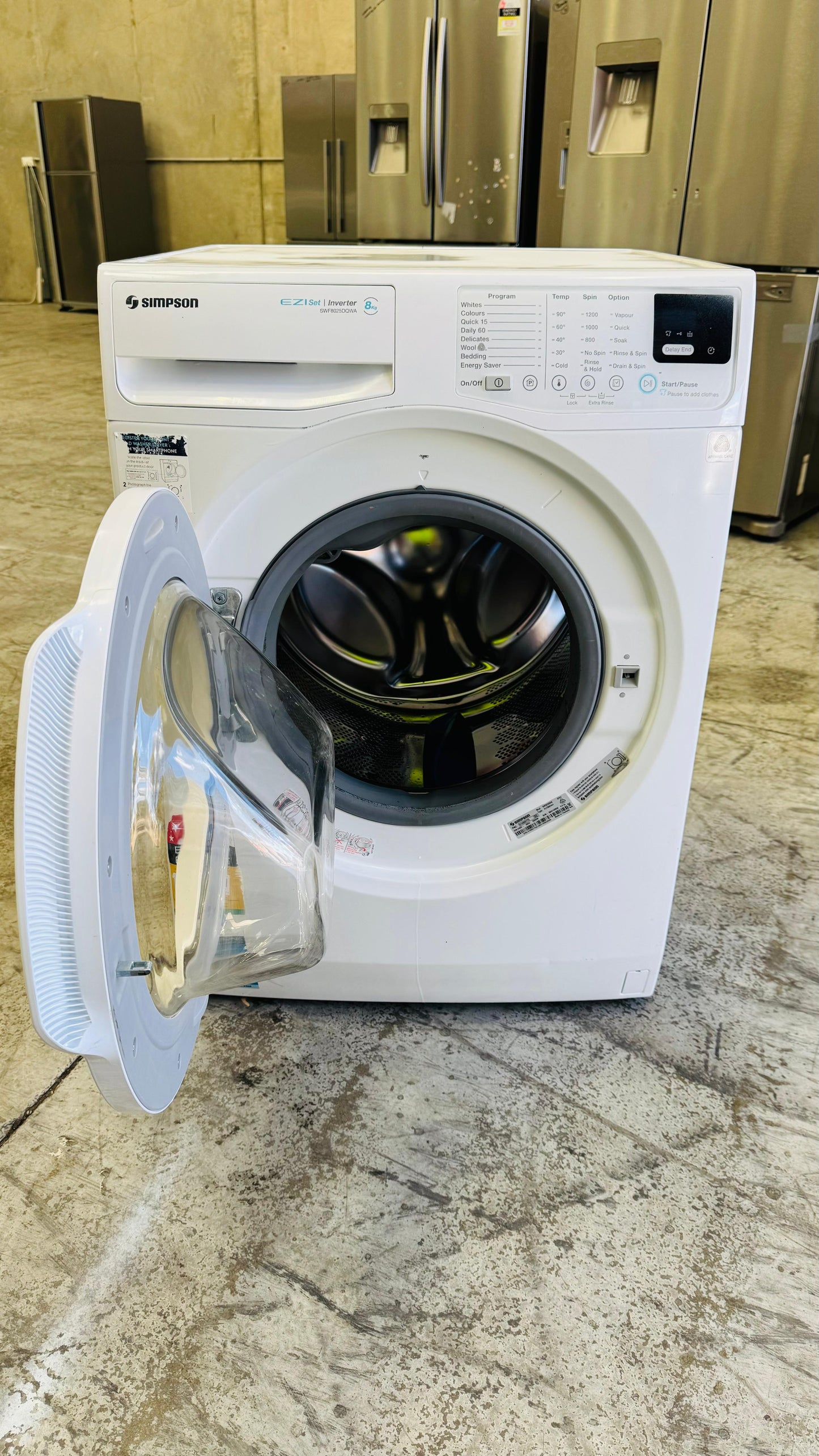 SIMPSON 8KGS FRONT LOADER WASHING MACHINE