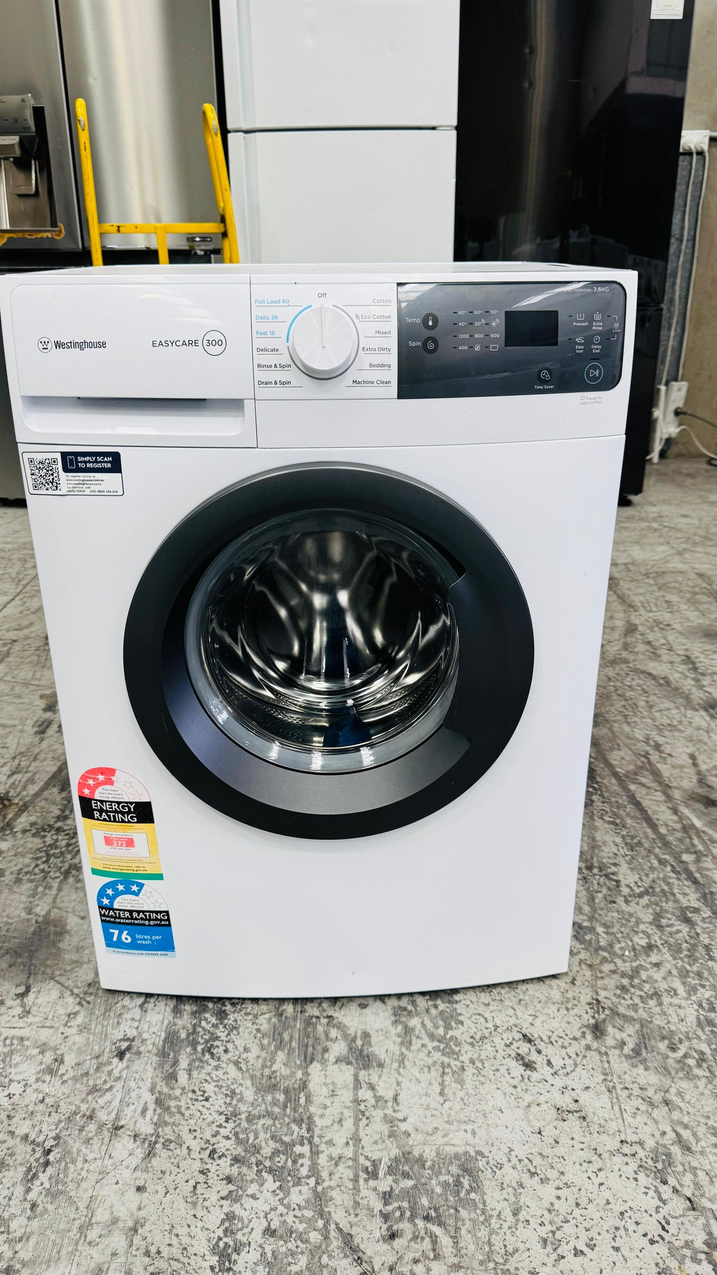 WESTINGHOUSE 7.5KGS FRONT LOADER WASHING MACHINE