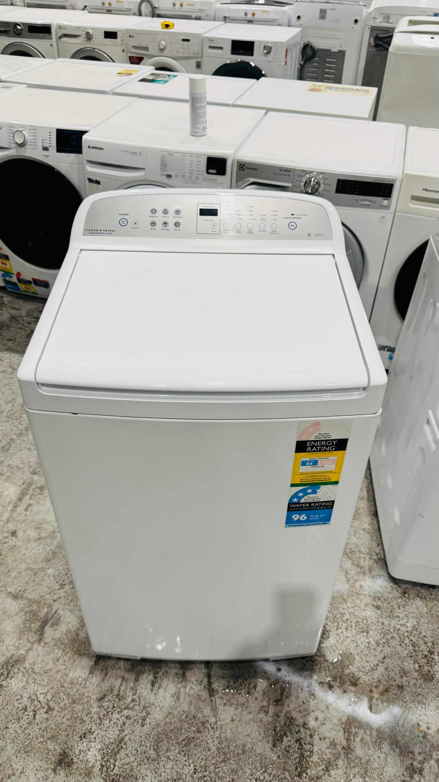 FISHER AND PAYKEL 8.5KGS TOP LOADER WASHING MACHINE