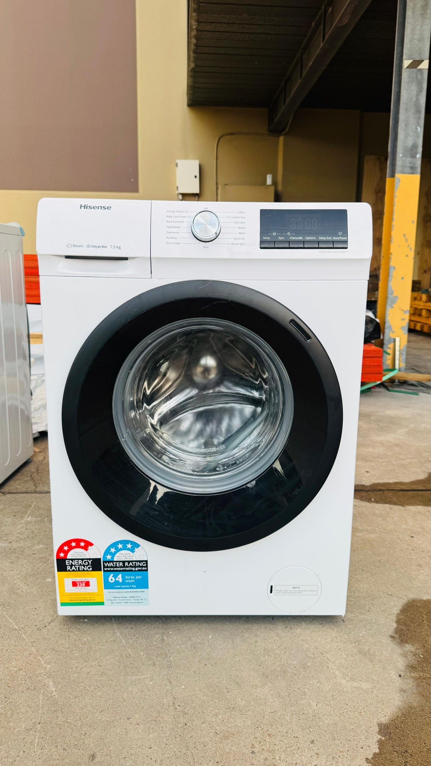HISENSE 7.5KGS FRONT LOADER WASHING MACHINE