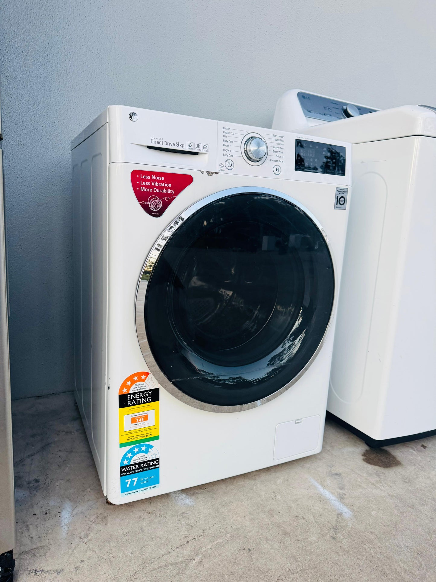 LG 9KGS FRONT LOADER WASHING MACHINE