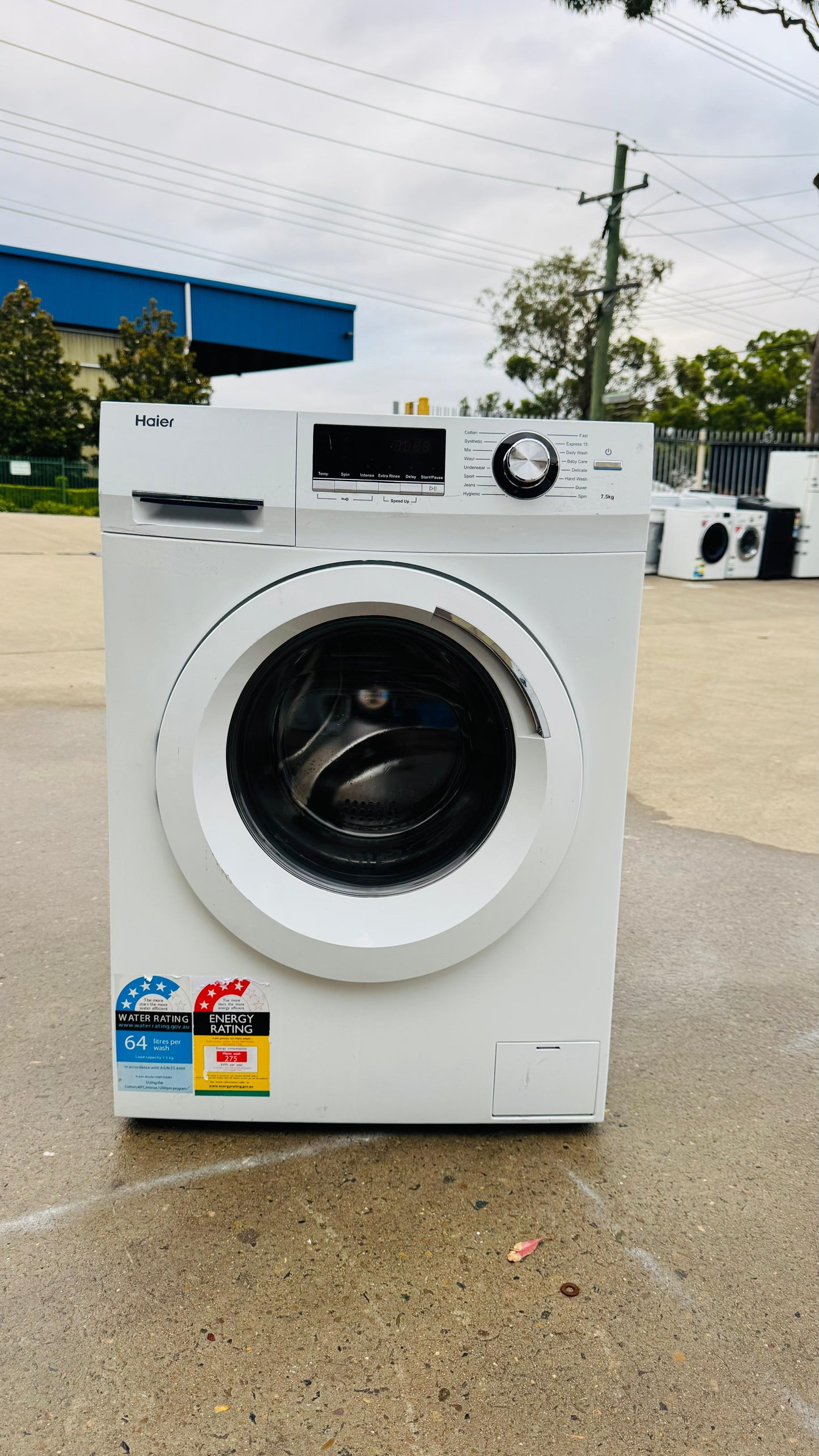 HAIER 7.5KGS FRONT LOADER WASHING MACHINE