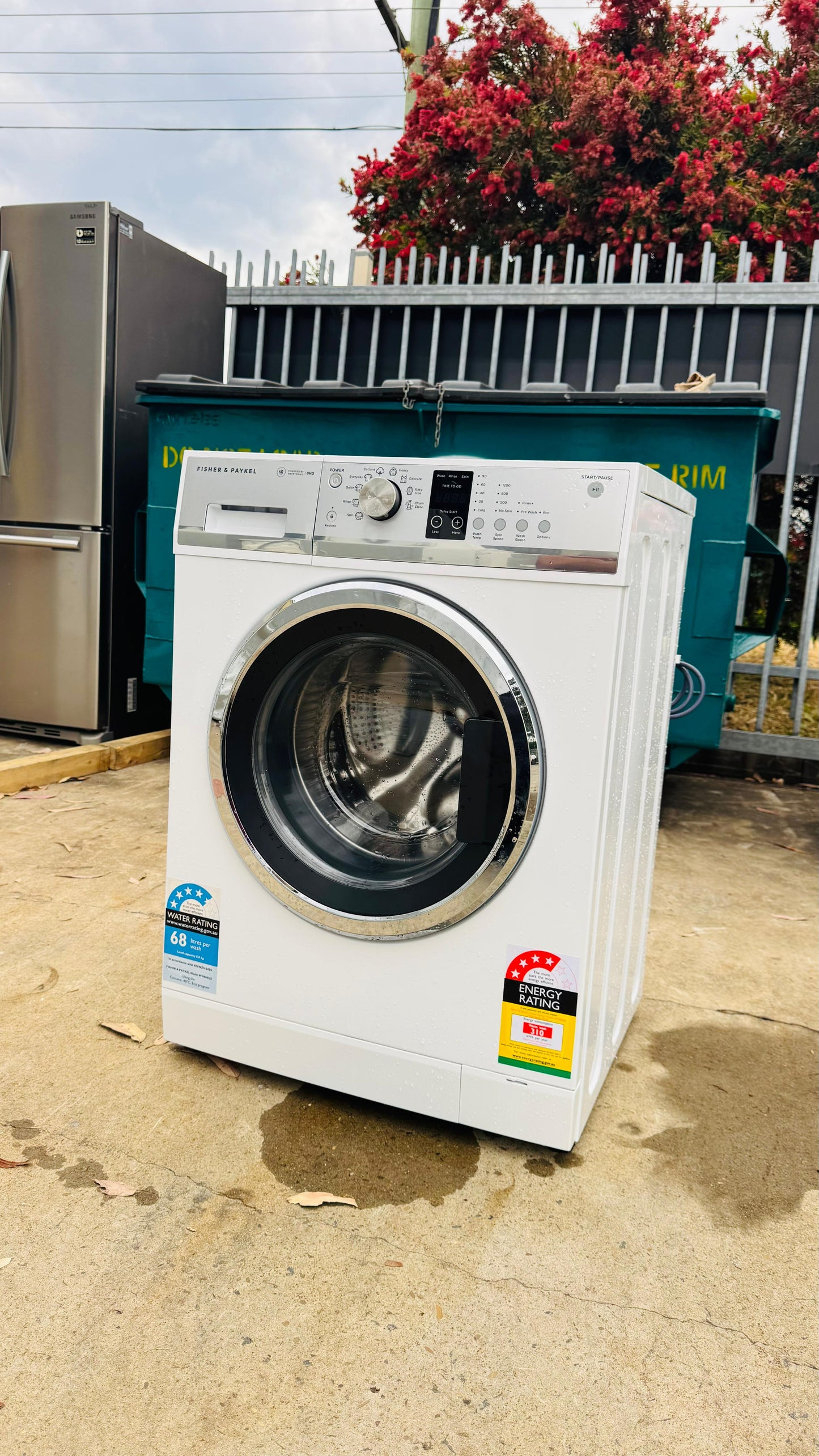 FISHER AND PAYKEL 8KGS FRONT LOADER WASHING MACHINE