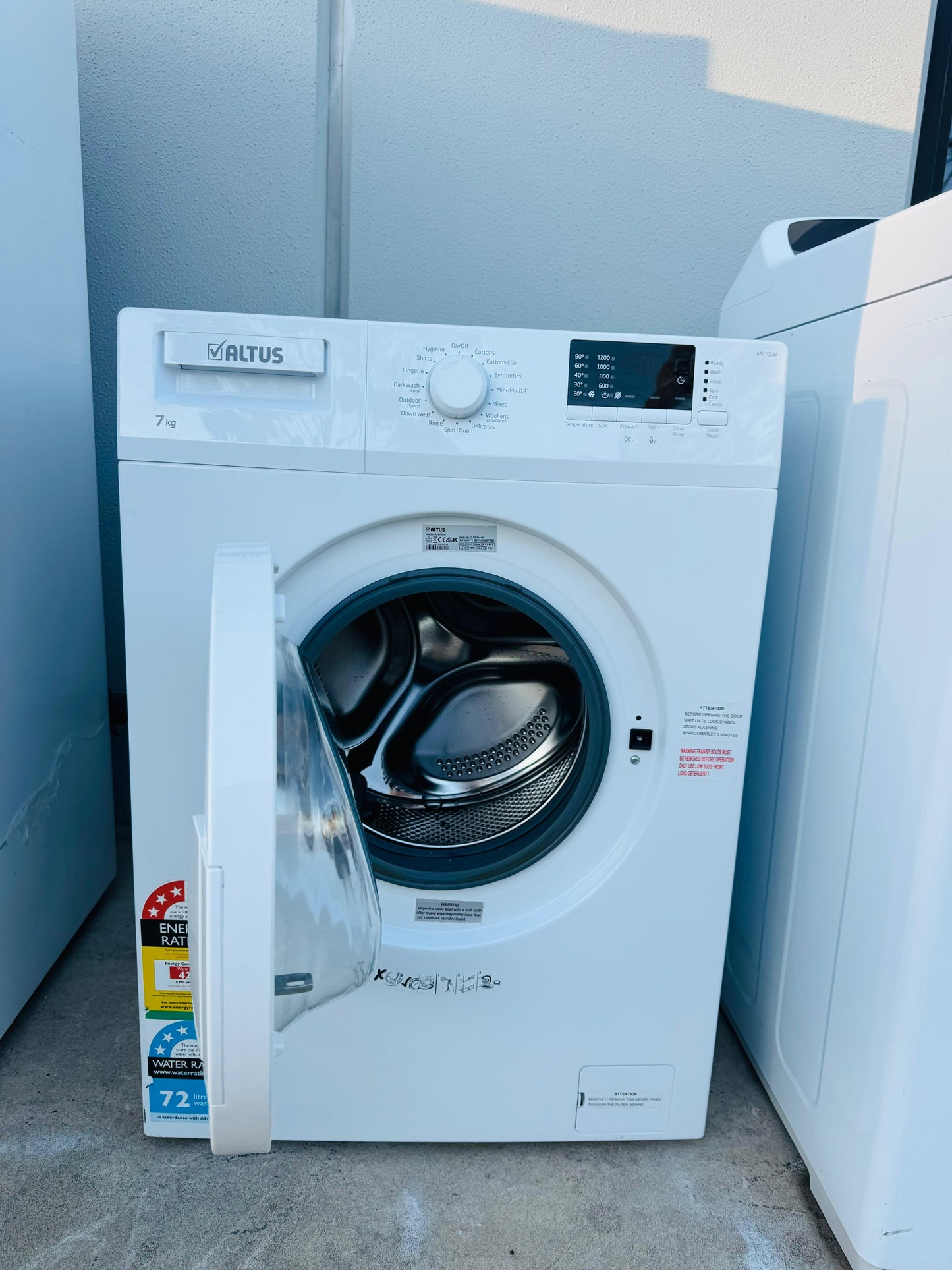 ALTUS 7KGS FRONT LOADER WASHING MACHINE
