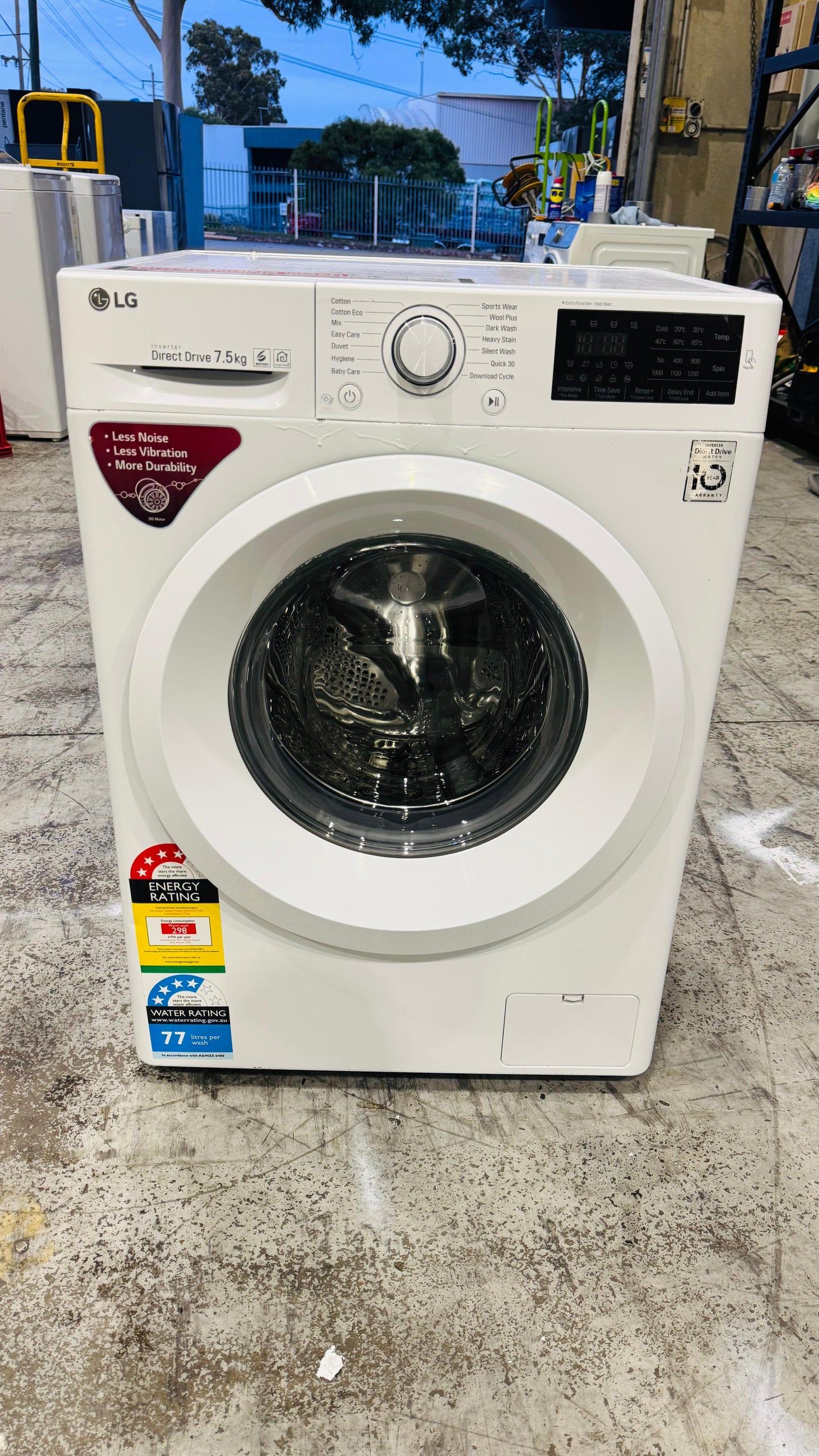 LG 7.5KGS FRONT LOADER WASHING MACHINE
