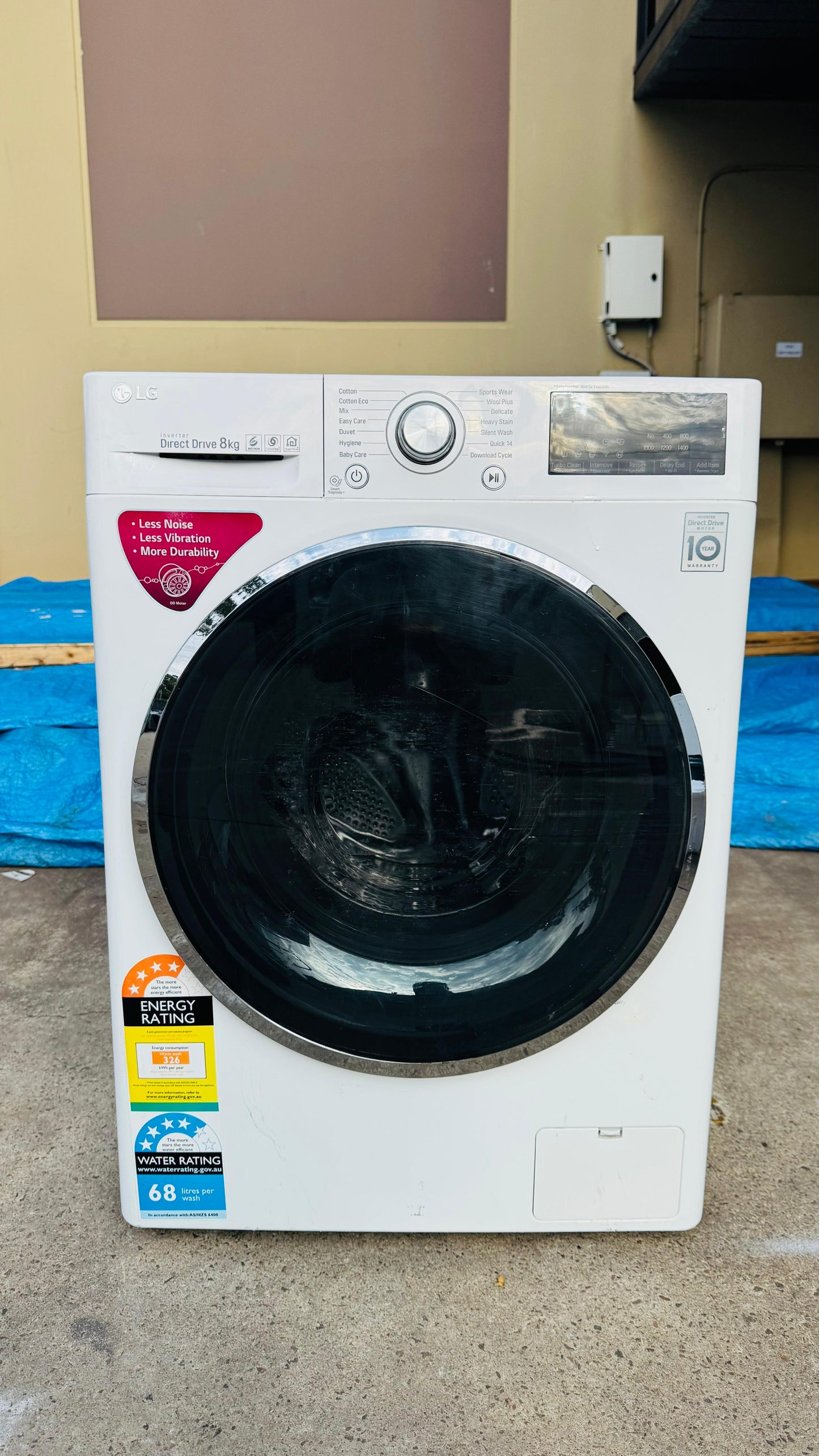 LG 8KGS FRONT LOADER WASHING MACHINE