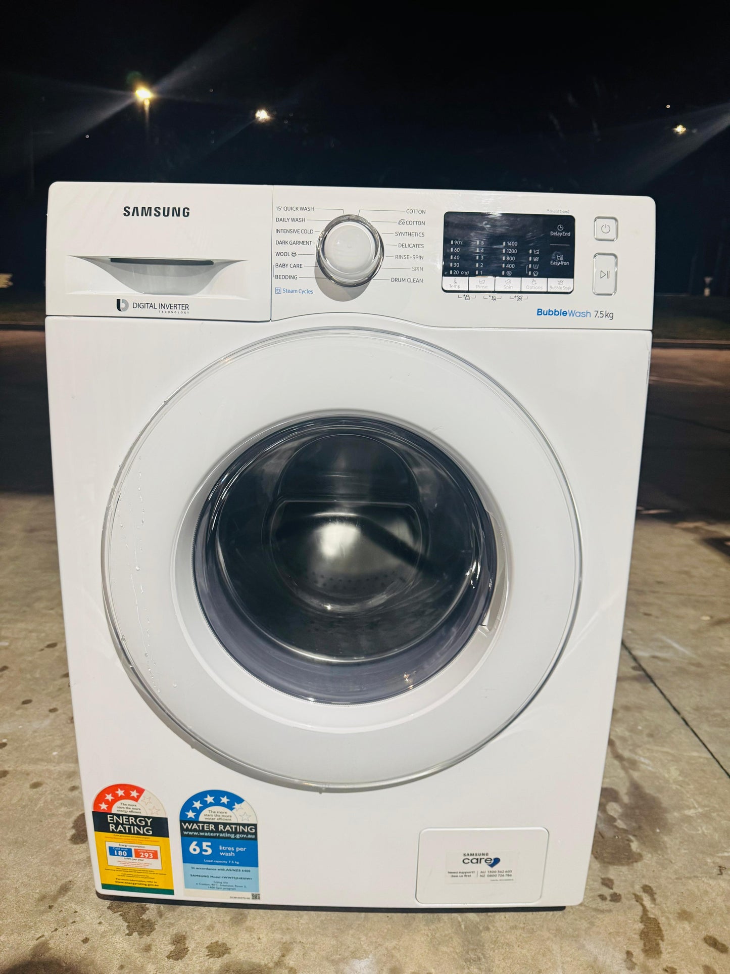 SAMSUNG 7.5 KGS FRONT LOADER WASHING MACHINE
