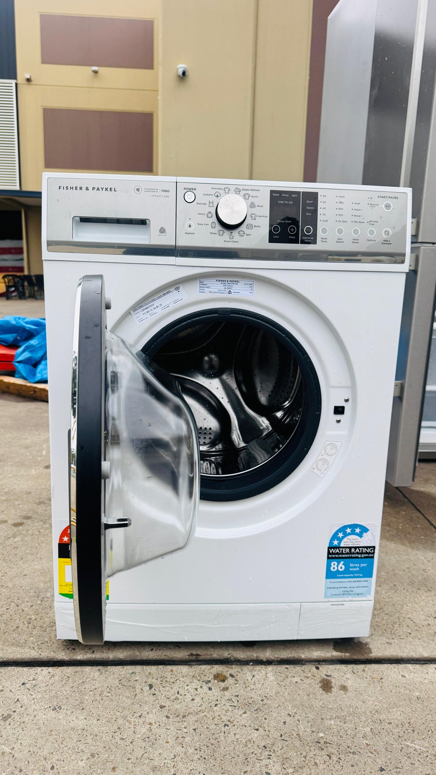 FISHER AND PAYKEL 10KGS FRONT LOADER WASHING MACHINE