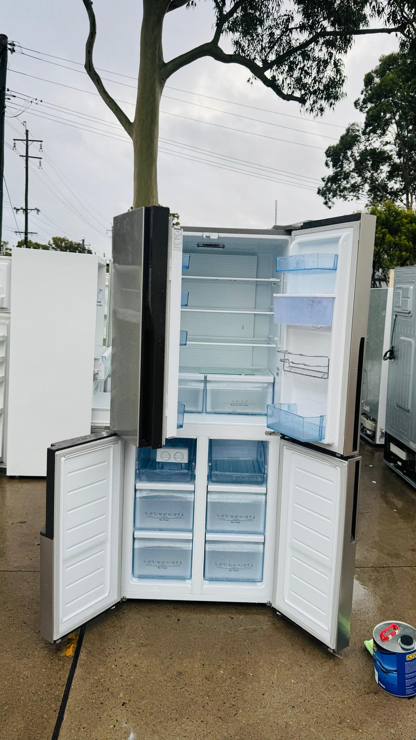 HISENSE QUAD FRENCH DOOR 509 LITRES FRIDGE FREEZER