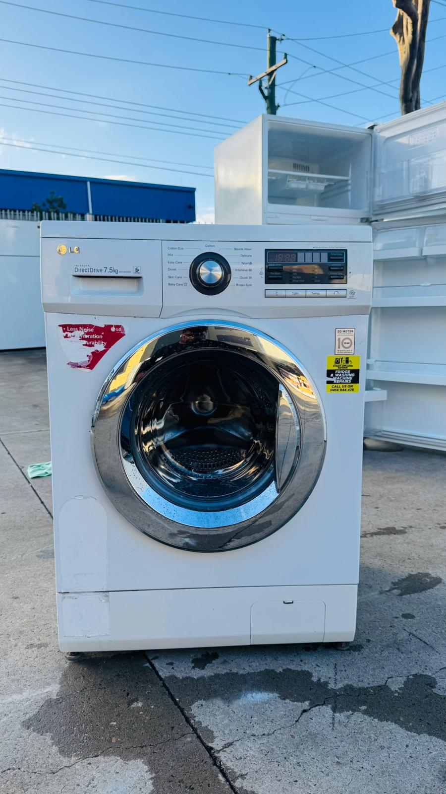 LG 7.5KGS FRONT LOADER WASHING MACHINE