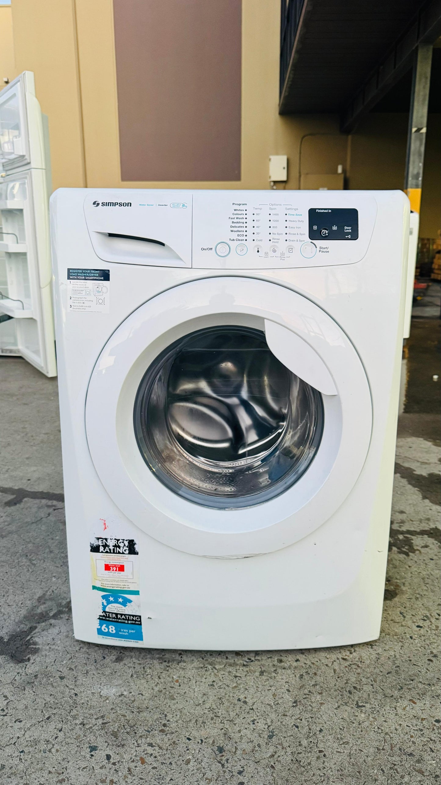 SIMPSON 8KGS FRONT LOADER WASHING MACHINE