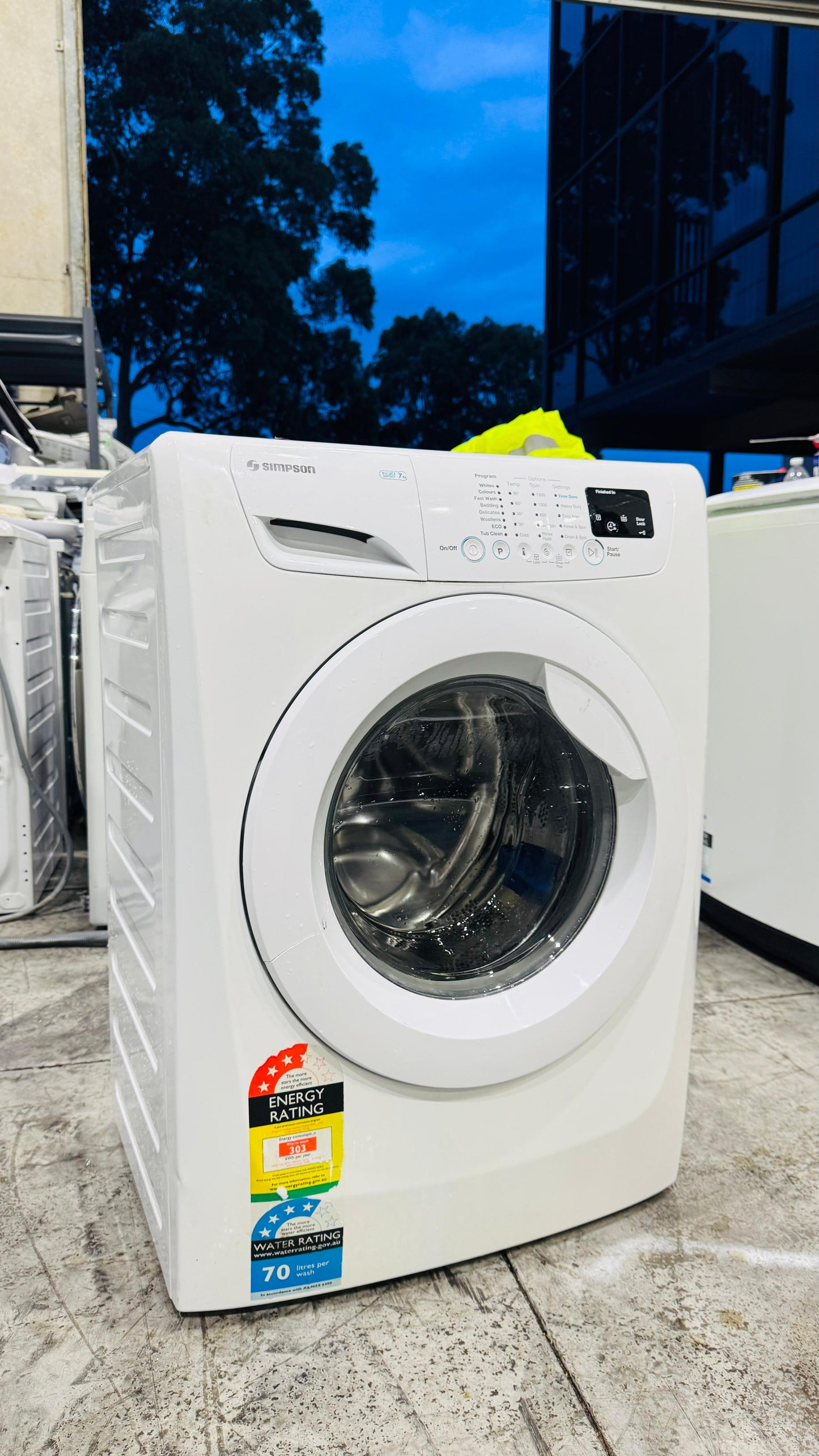 SIMPSON 7KGS FRONT LOADER WASHING MACHINE