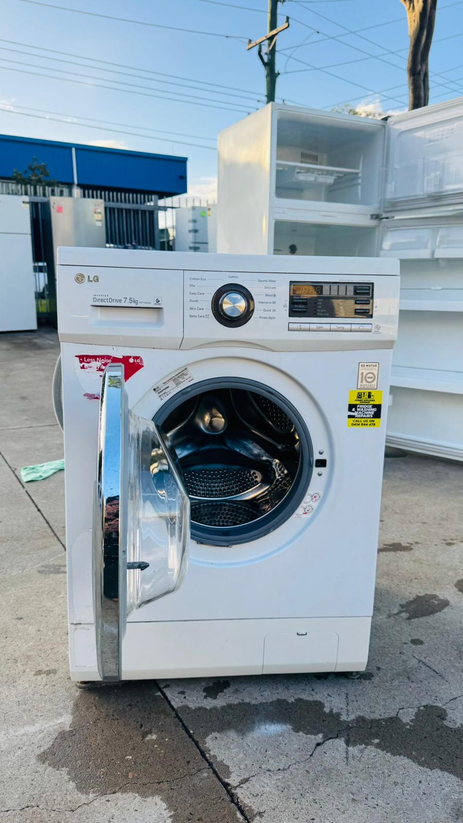 LG 7.5KGS FRONT LOADER WASHING MACHINE