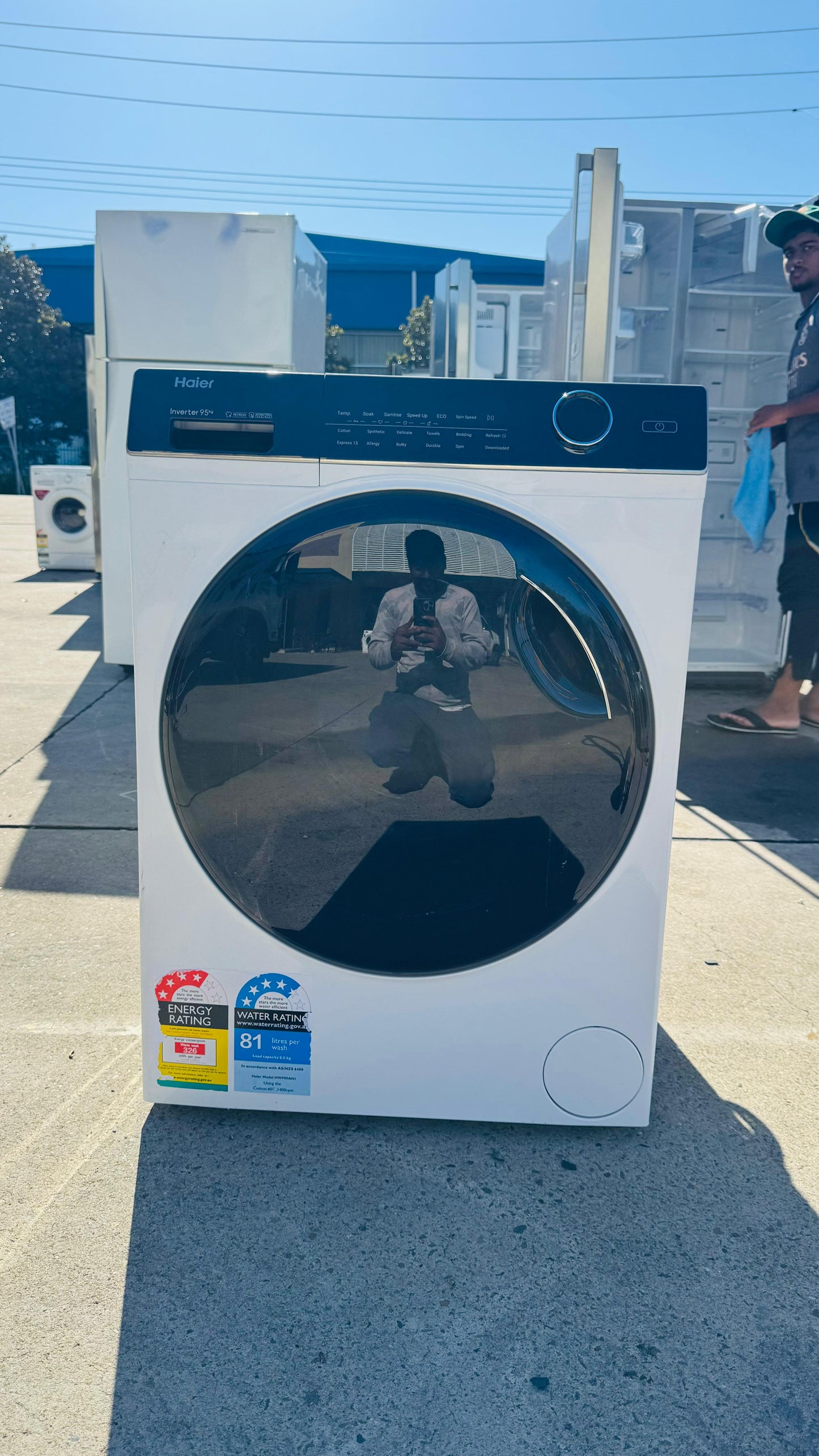 HAIER 9.5KGS FRONT LOADER WASHING MACHINE