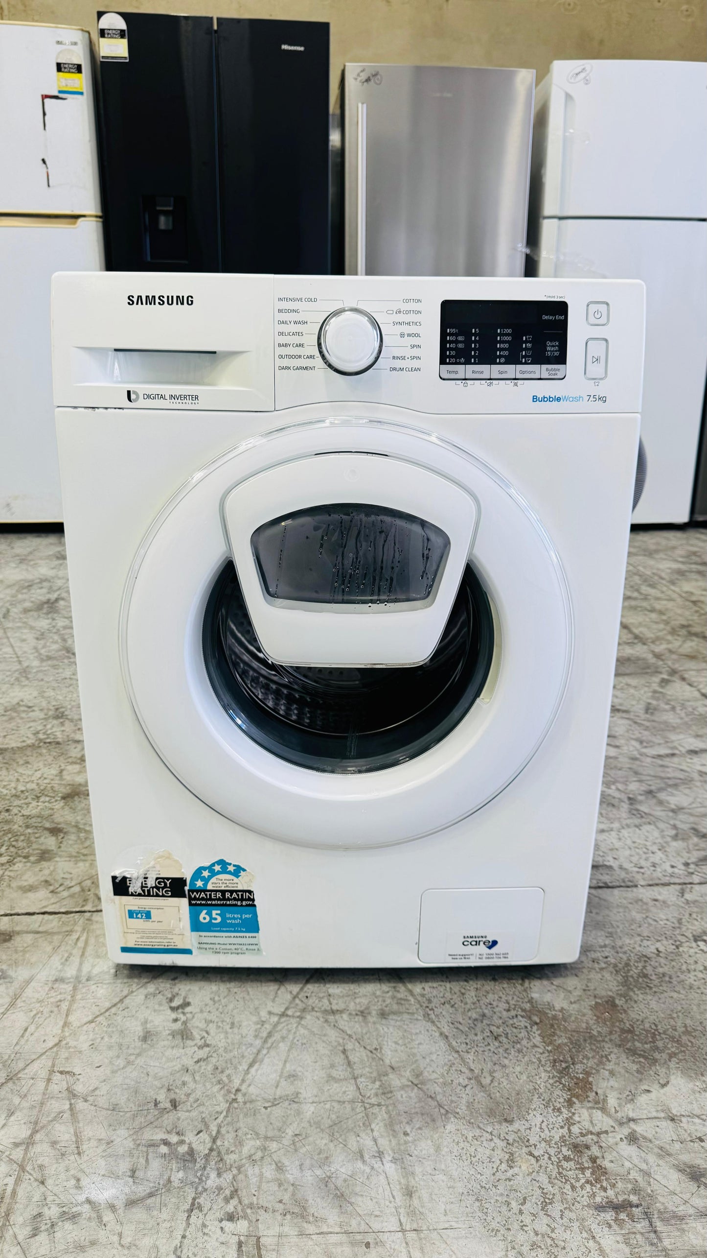 SAMSUNG 7.5KGS FRONT LOADER WASHING MACHINE