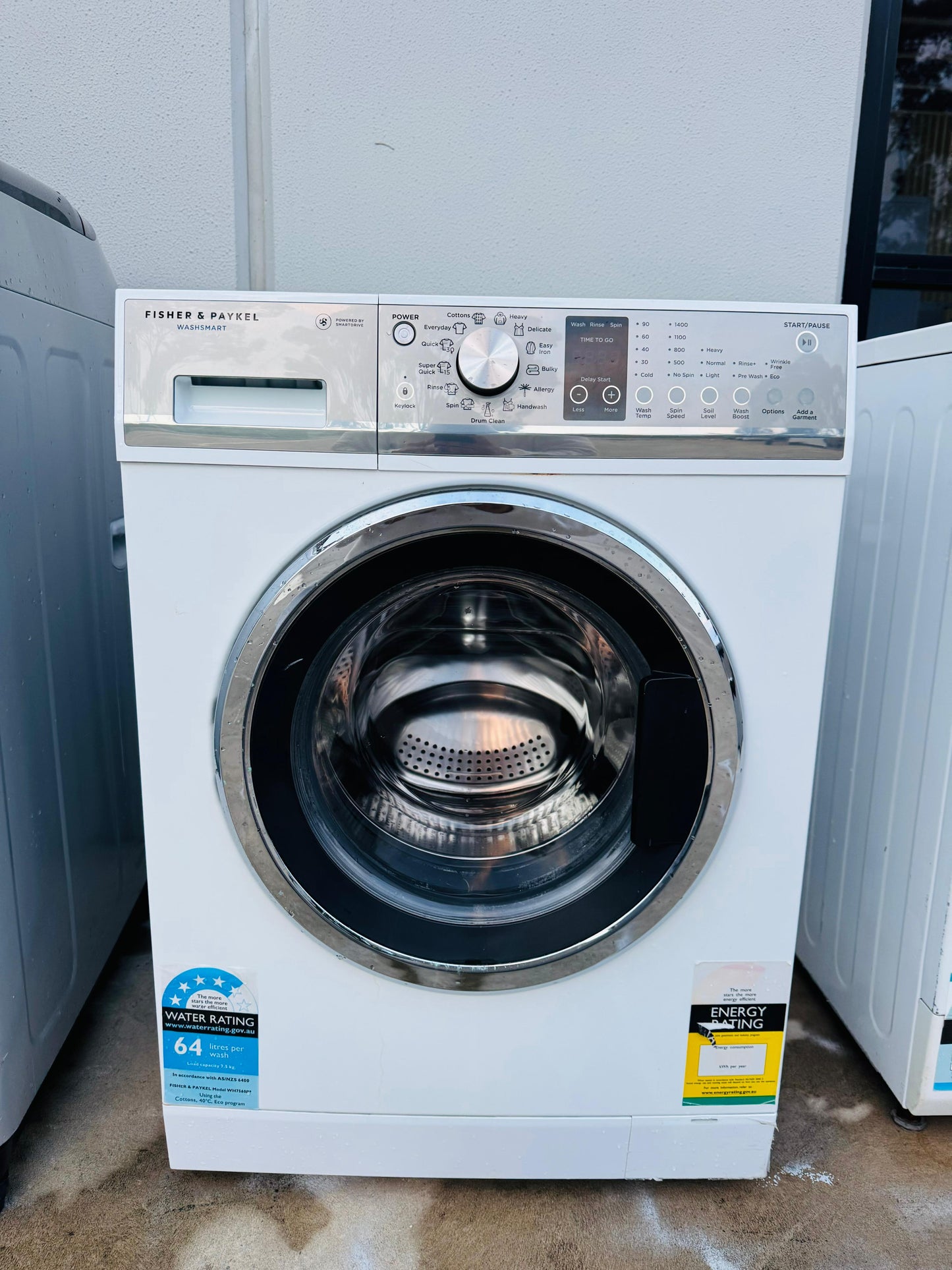 FISHER AND PAYKEL 7.5 KGS FRONT LOADER WASHING MACHINE