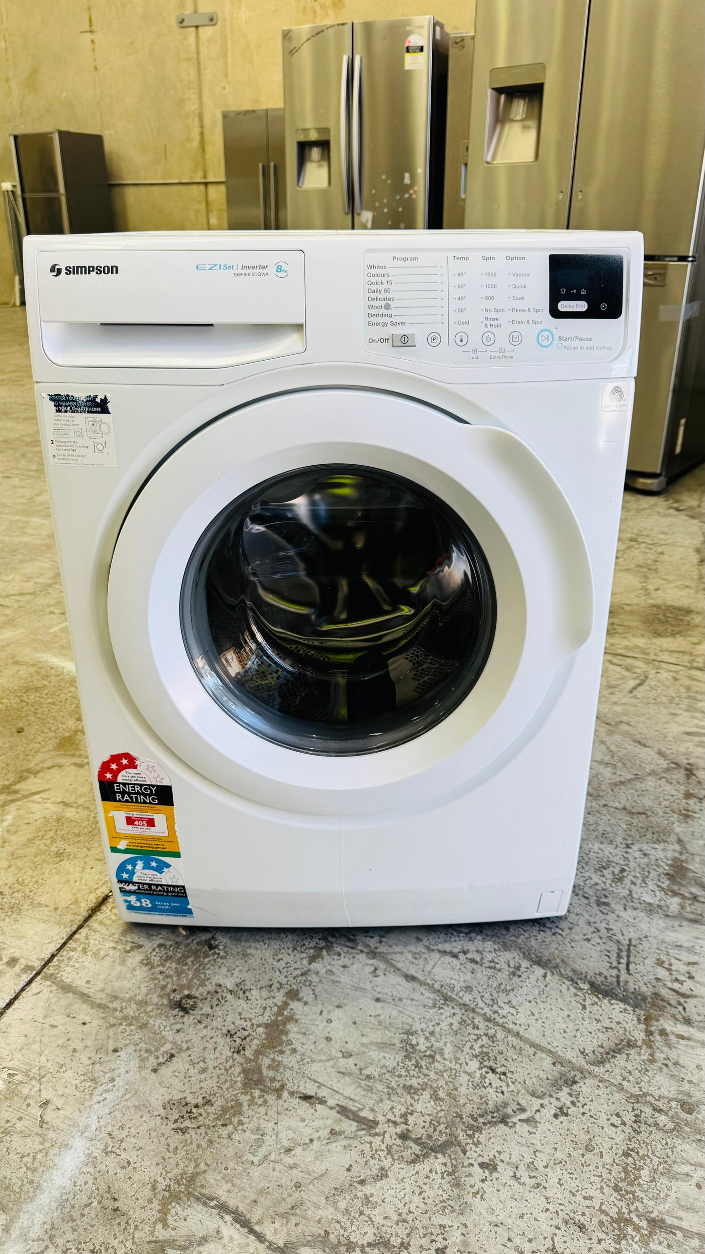 SIMPSON 8KGS FRONT LOADER WASHING MACHINE