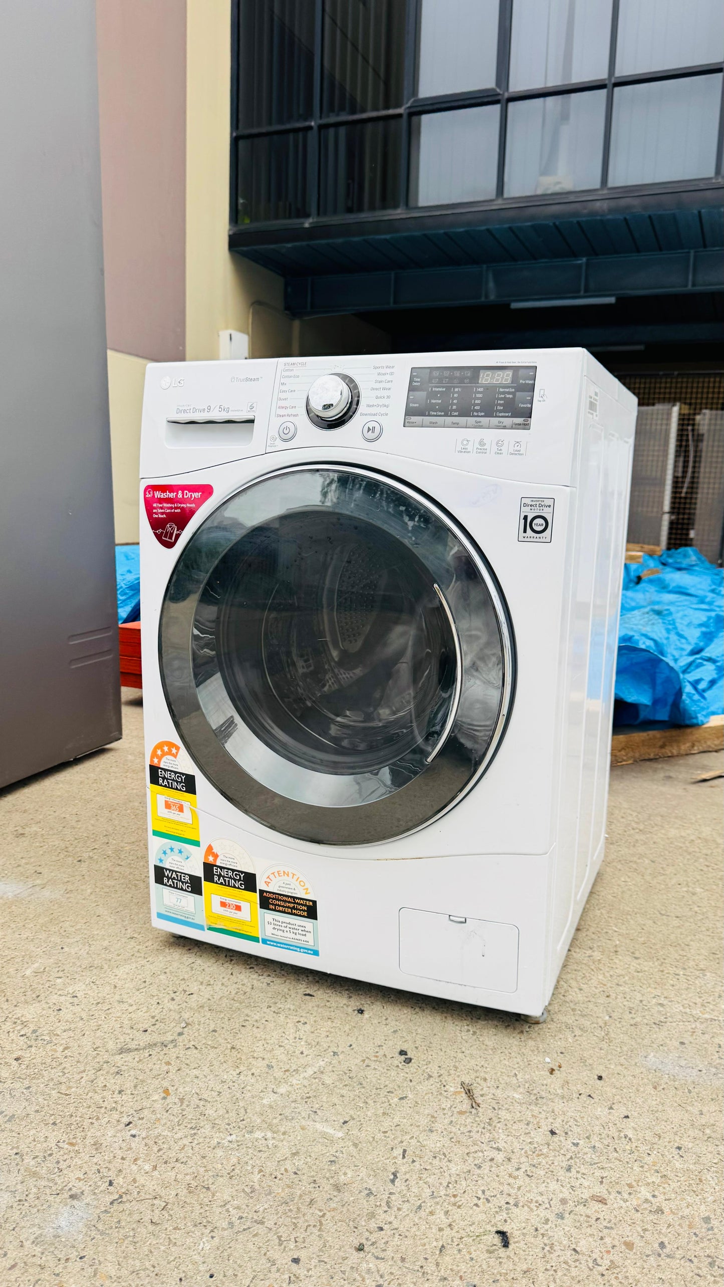LG 9KGS FRONT LOADER WASHING MACHINE