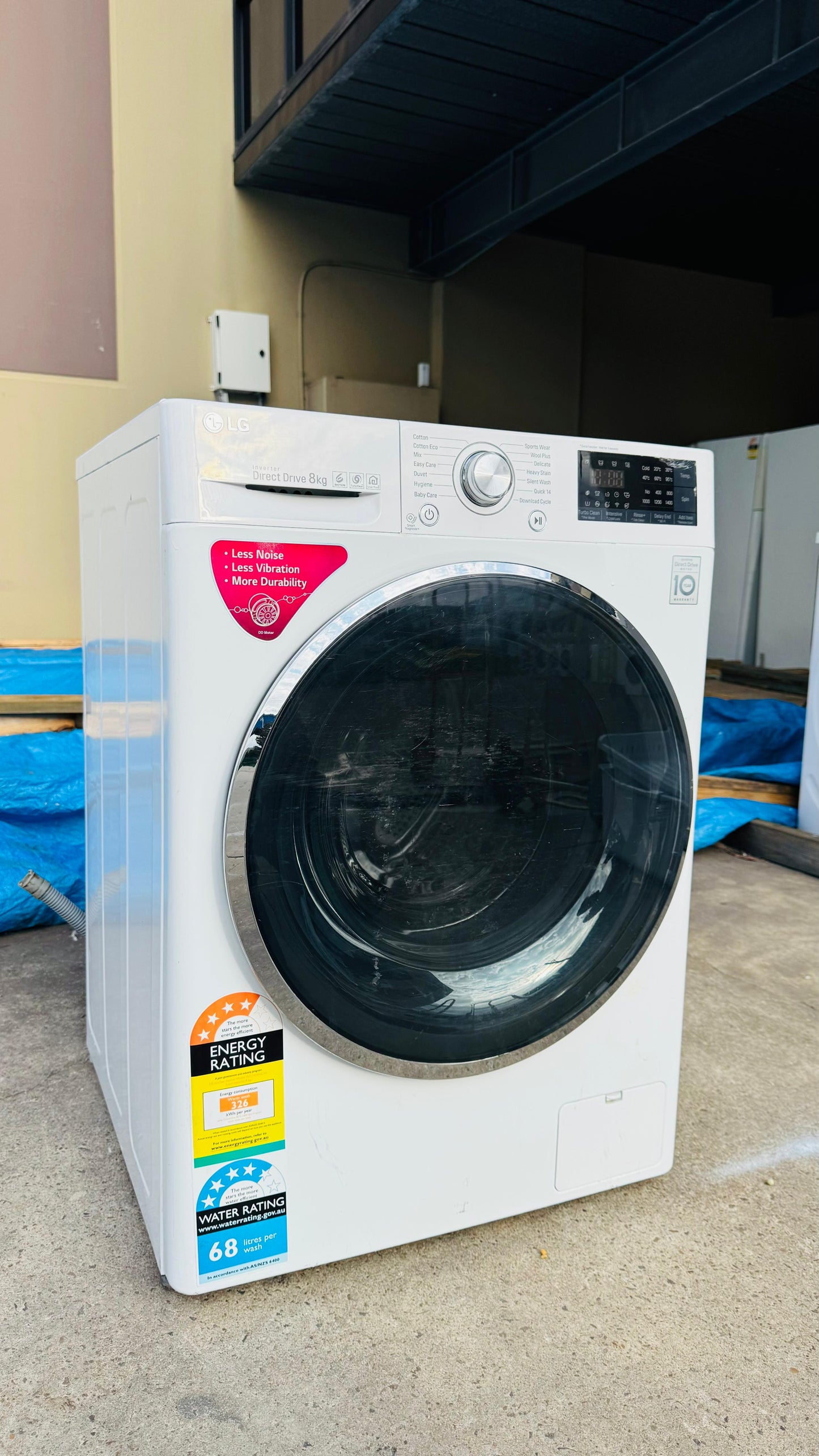 LG 8KGS FRONT LOADER WASHING MACHINE