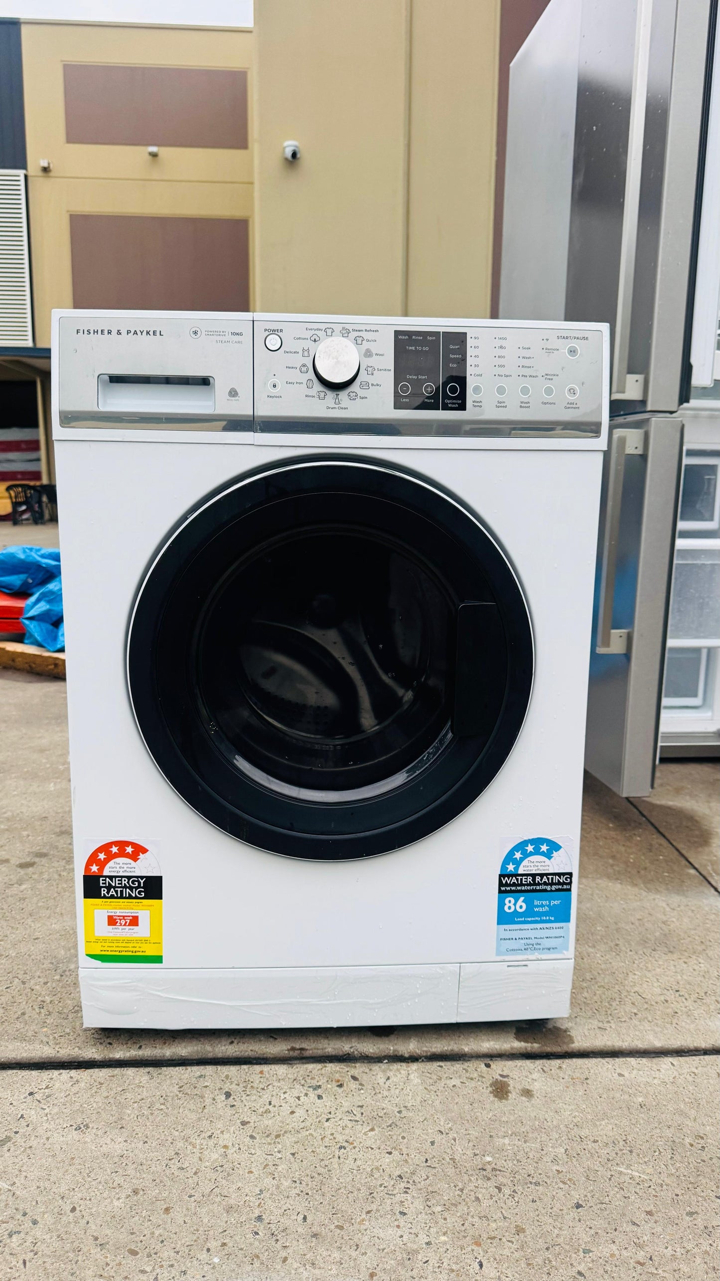 FISHER AND PAYKEL 10KGS FRONT LOADER WASHING MACHINE