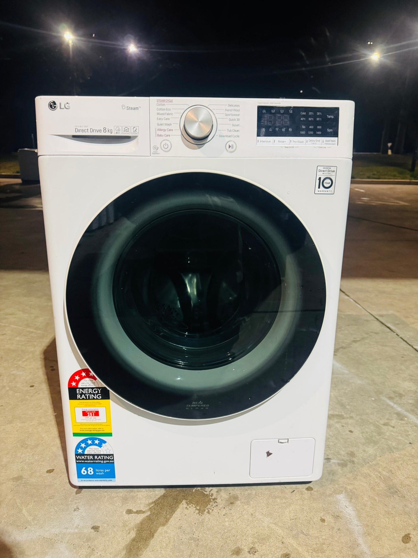 LG 8KGS FRONT LOADER WASHING MACHINE