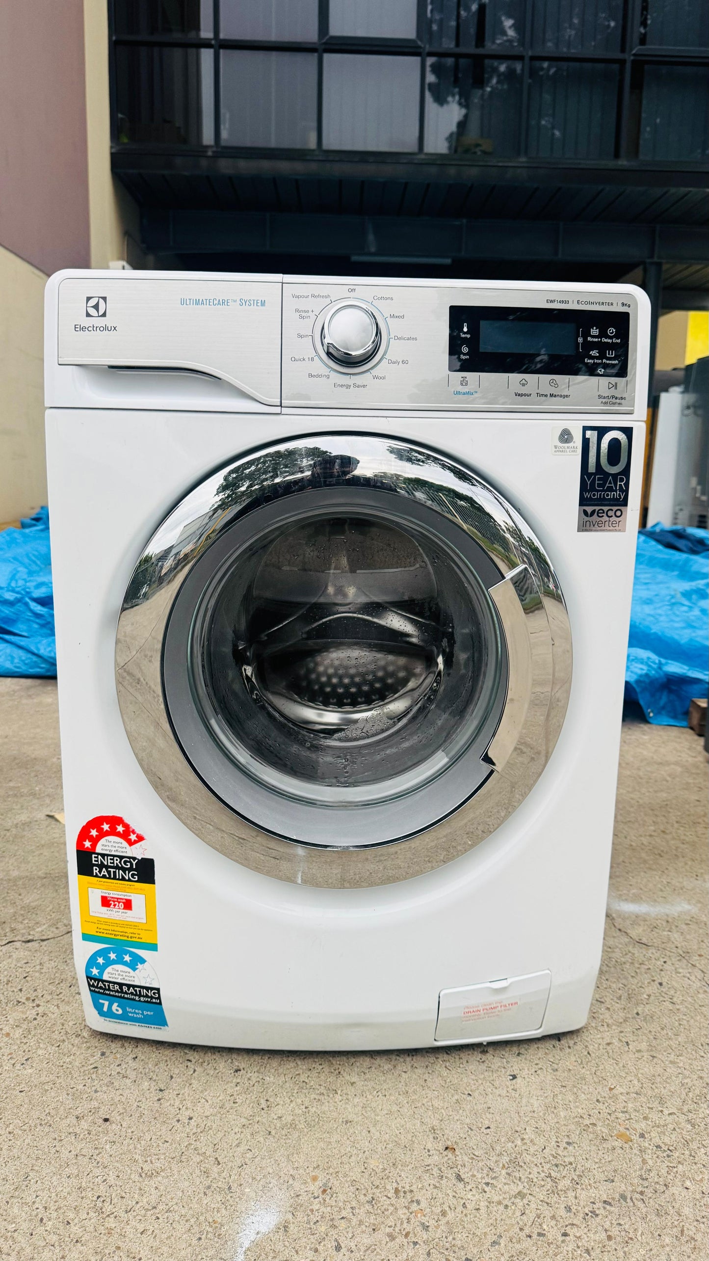 ELECTROLUX 9KGS FRONT LOADER WASHING MACHINE
