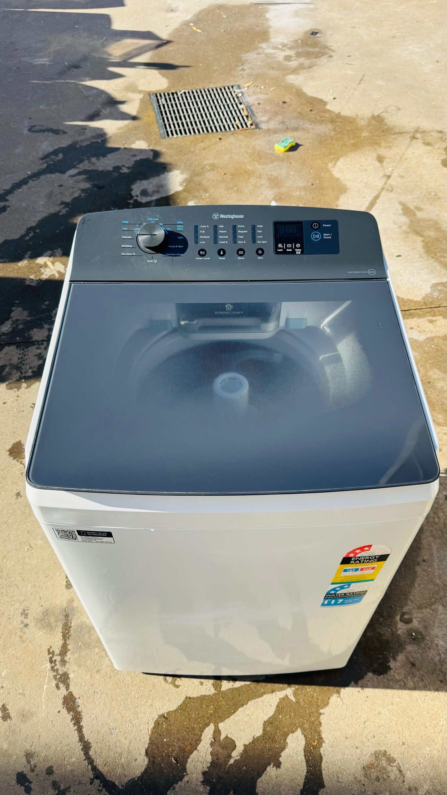 WESTINGHOUSE 8KGS TOP LOADER WASHING MACHINE