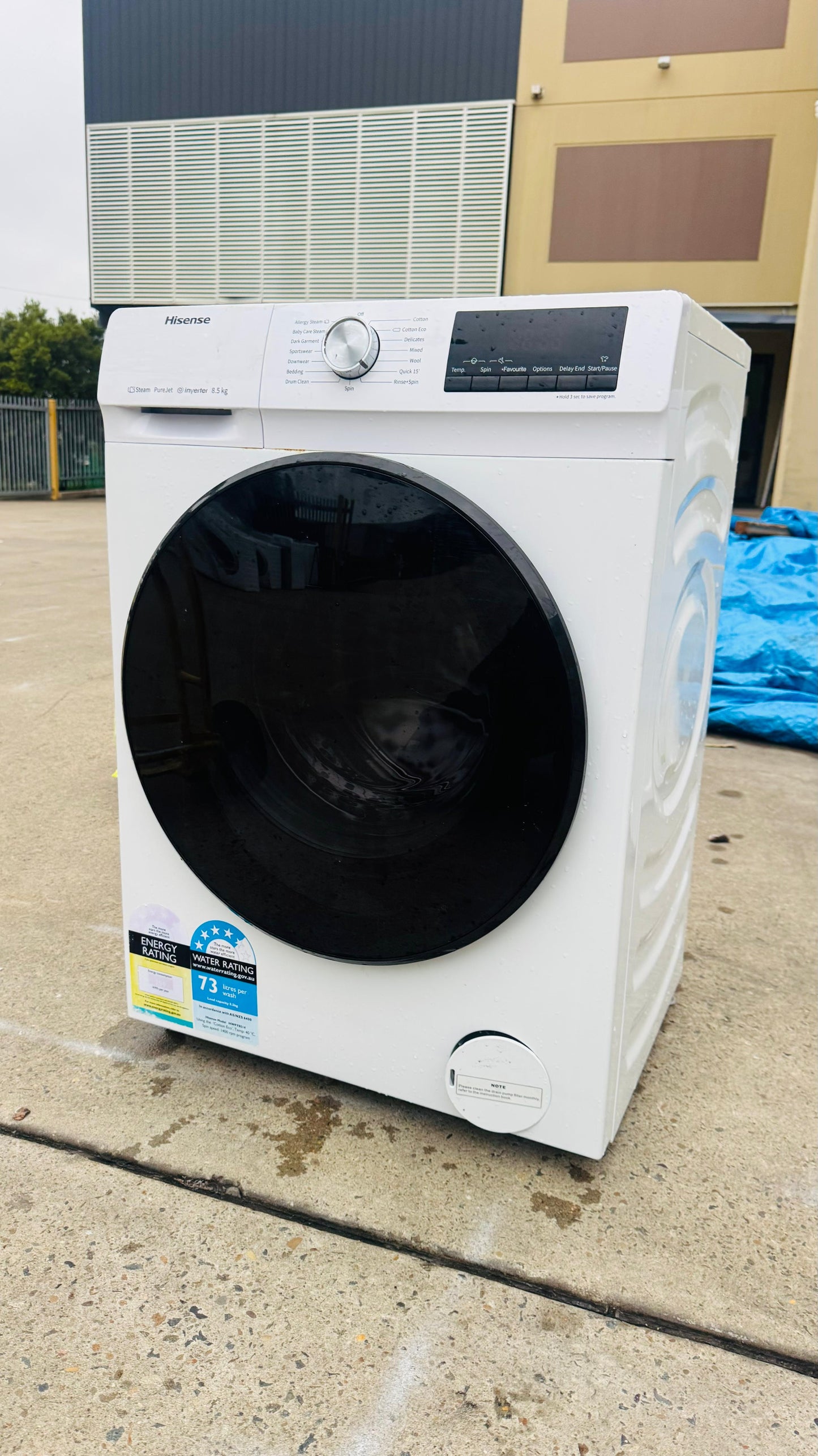 HISENSE 8.5KGS FRONT LOADER WASHING MACHINE