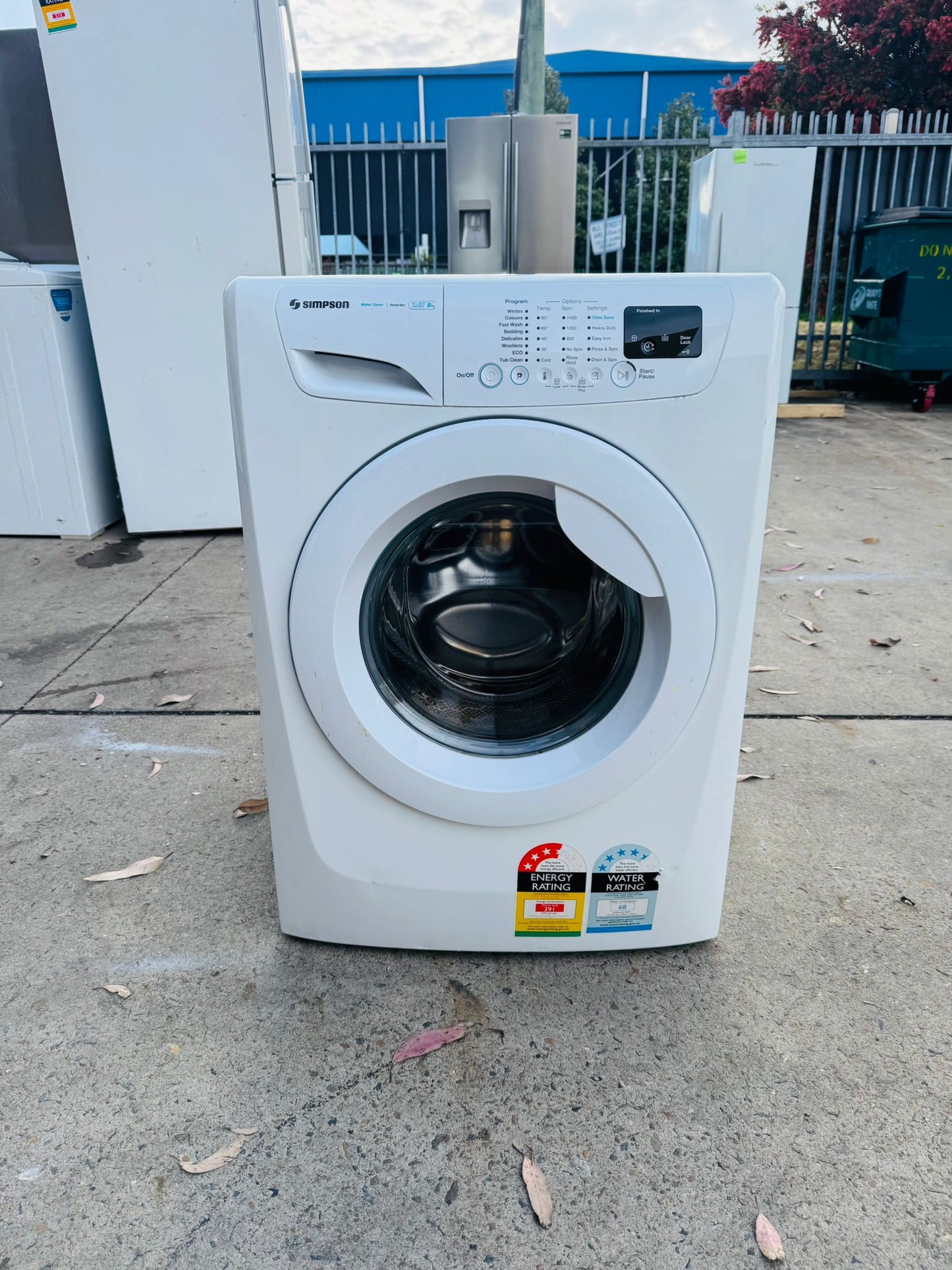 SIMPSON 8KGS FRONT LOADER WASHING MACHINE