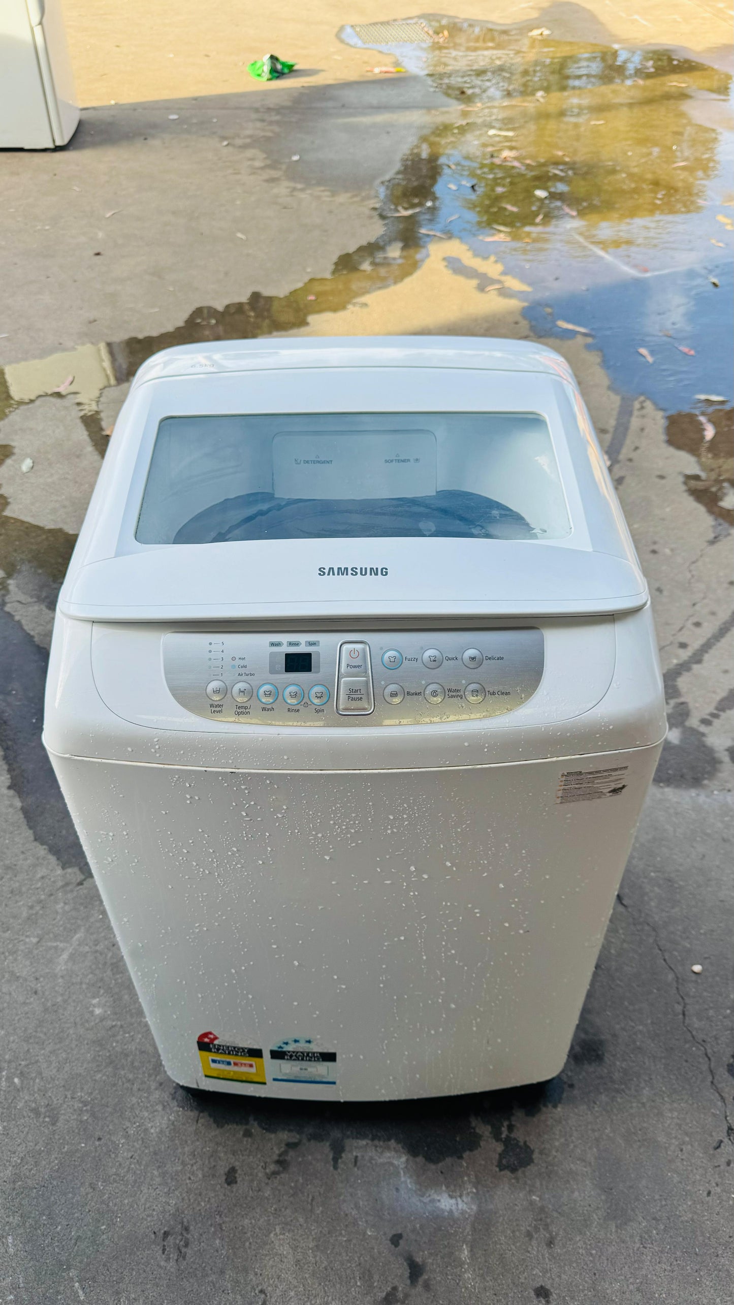SAMSUNG 6.5KGS TOP LOADER WASHING MACHINE
