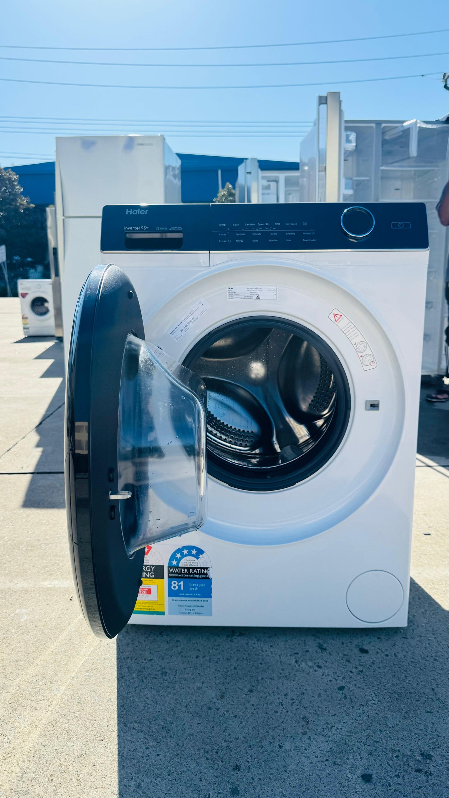 HAIER 9.5KGS FRONT LOADER WASHING MACHINE