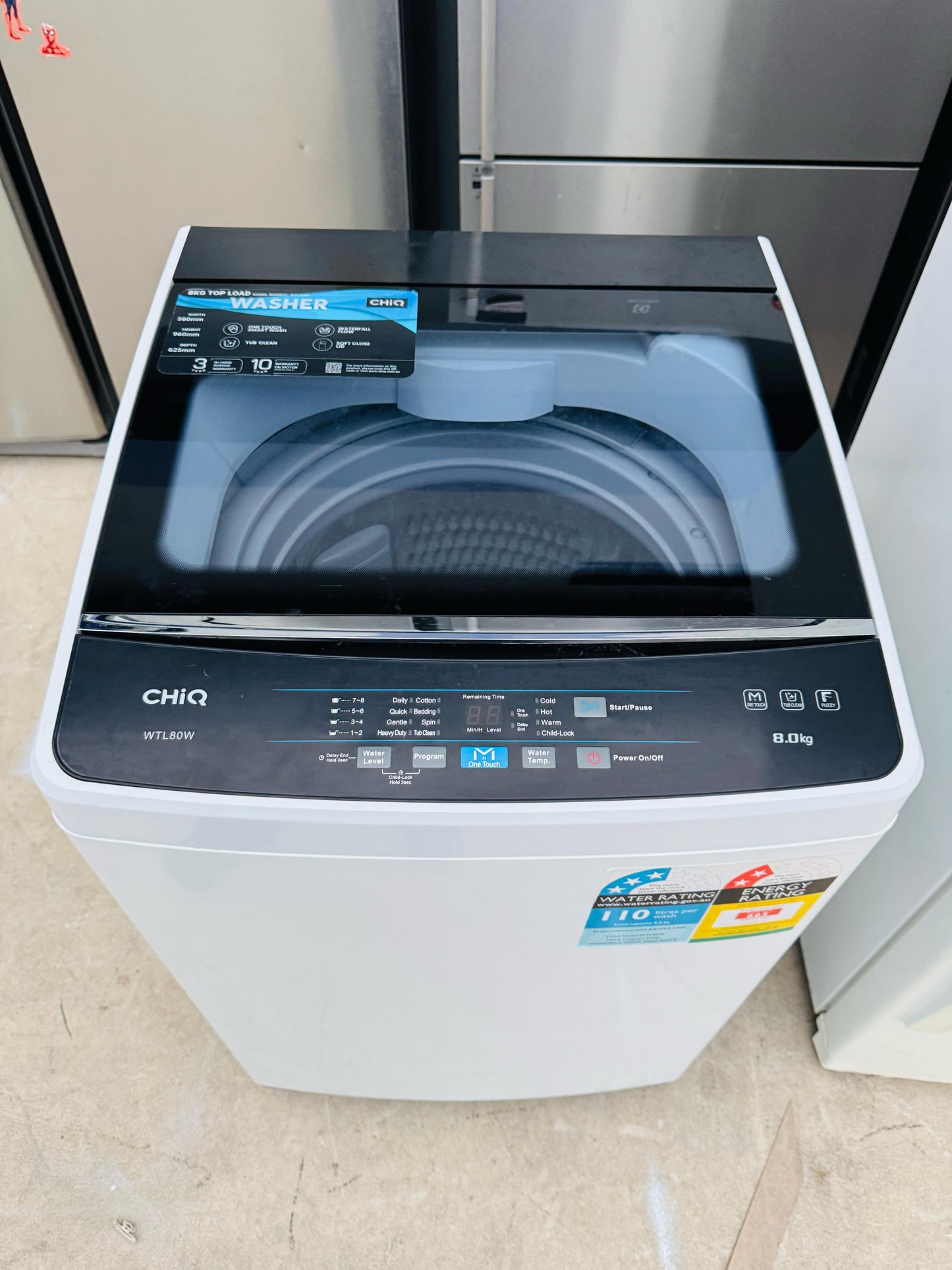 CHIQ 8KGS TOP LOADER WASHING MACHINE