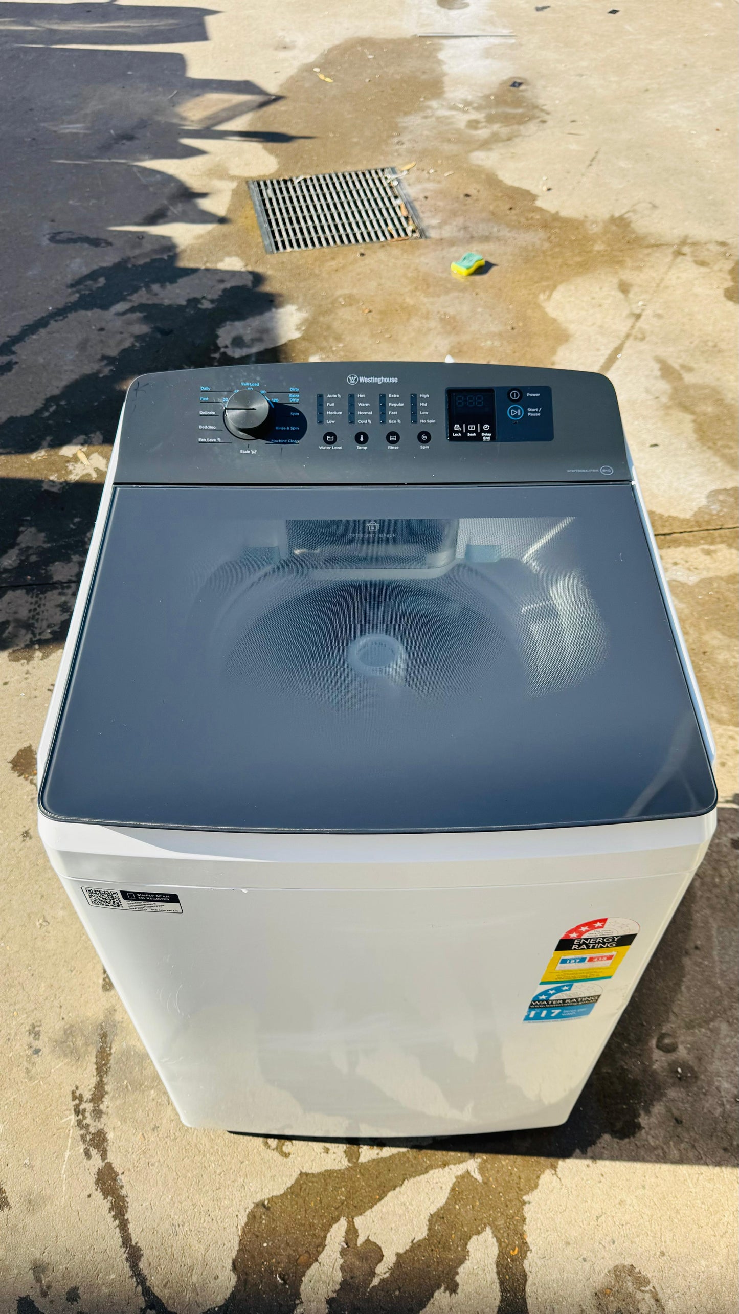 WESTINGHOUSE 8KGS TOP LOADER WASHING MACHINE