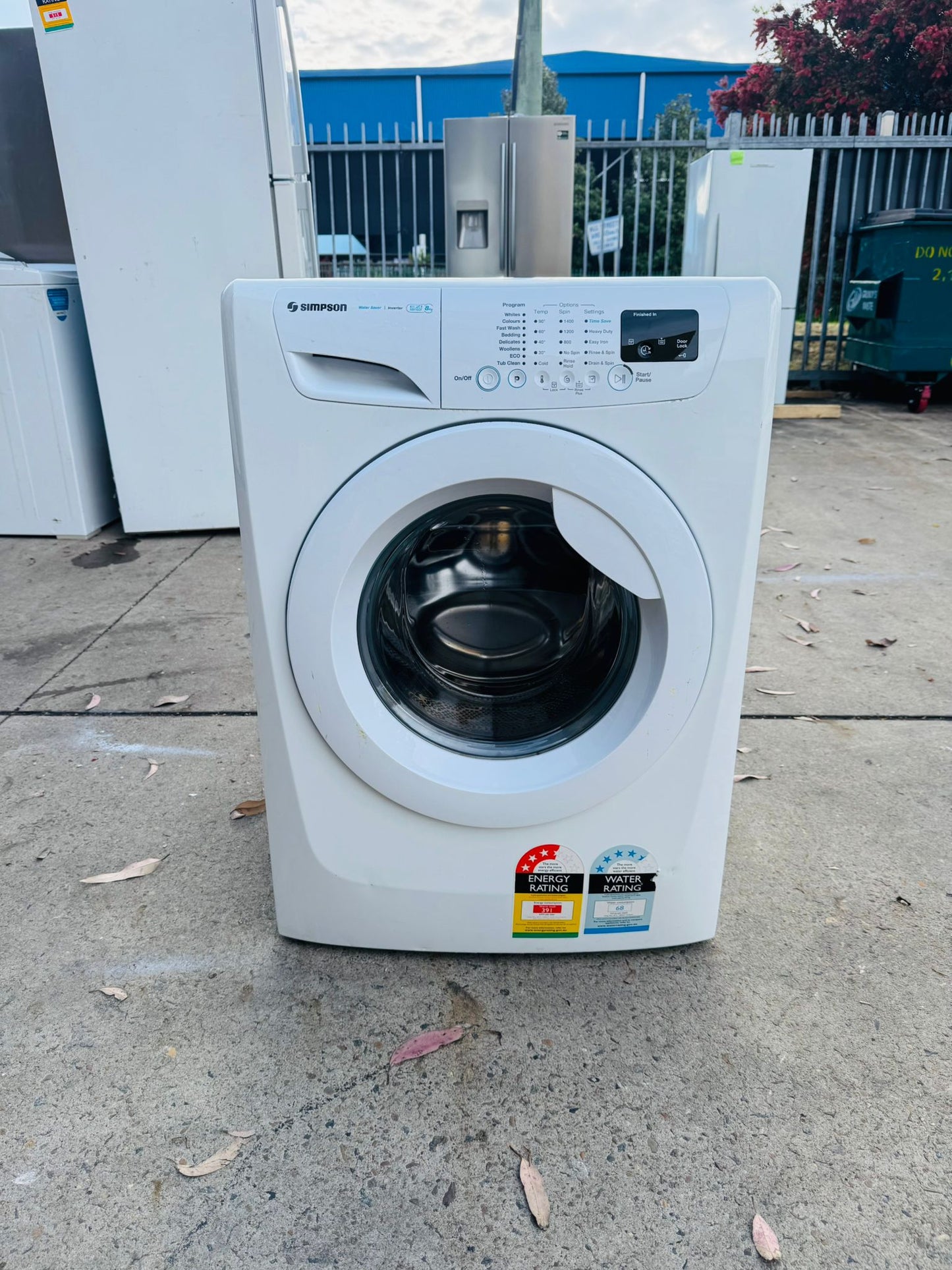 SIMPSON 8KGS FRONT LOADER WASHING MACHINE