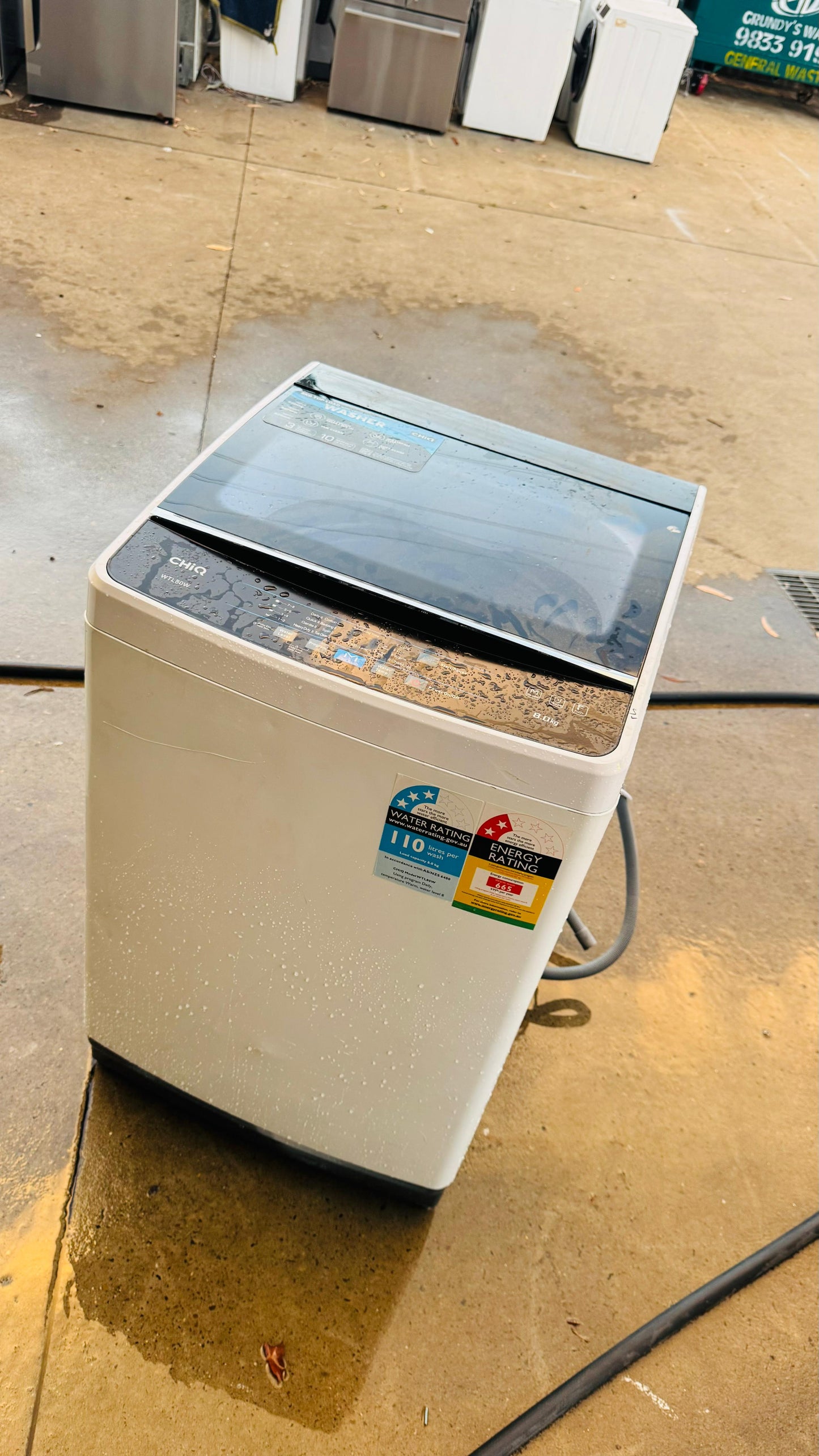 CHIQ 8KGS TOP LOADER WASHING MACHINE