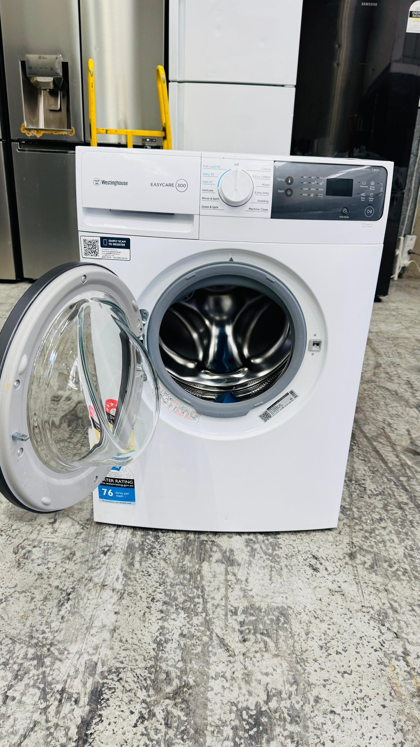 WESTINGHOUSE 7.5KGS FRONT LOADER WASHING MACHINE