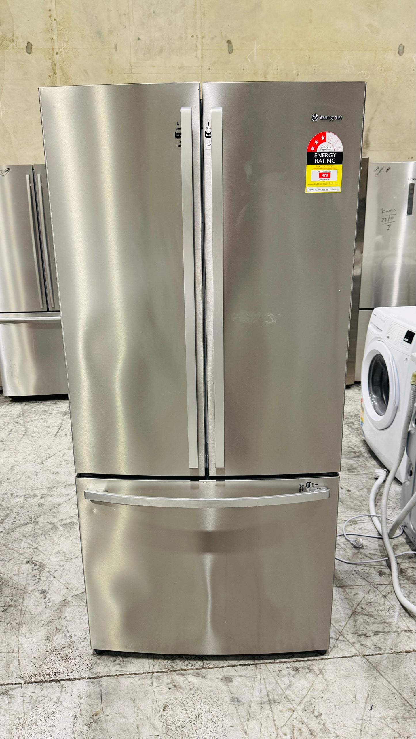 WESTINGHOUSE 524 LITRES FRENCH DOOR FRIDGE FREEZER