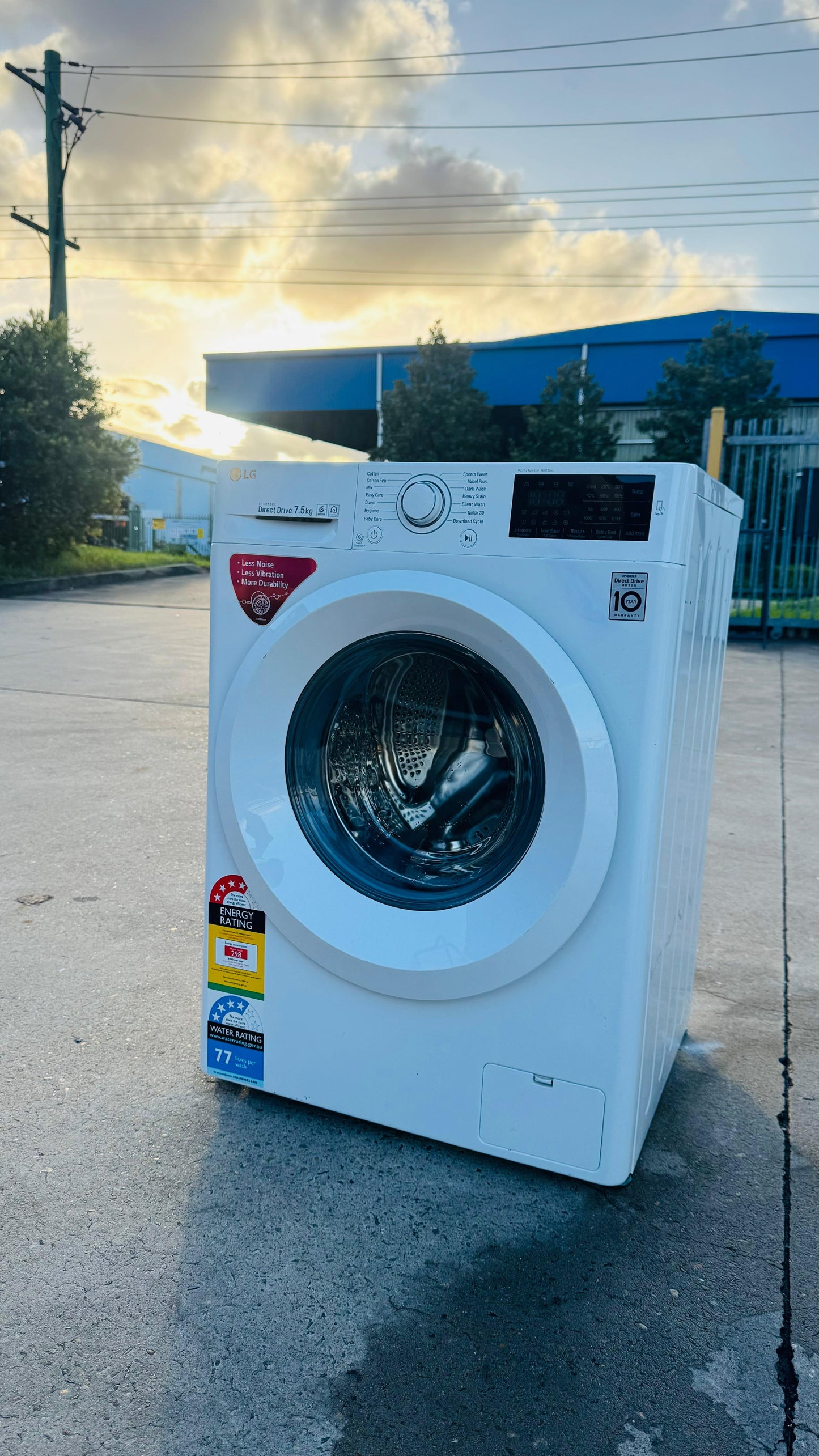 LG 7.5KGS FRONT LOADER WASHING MACHINE