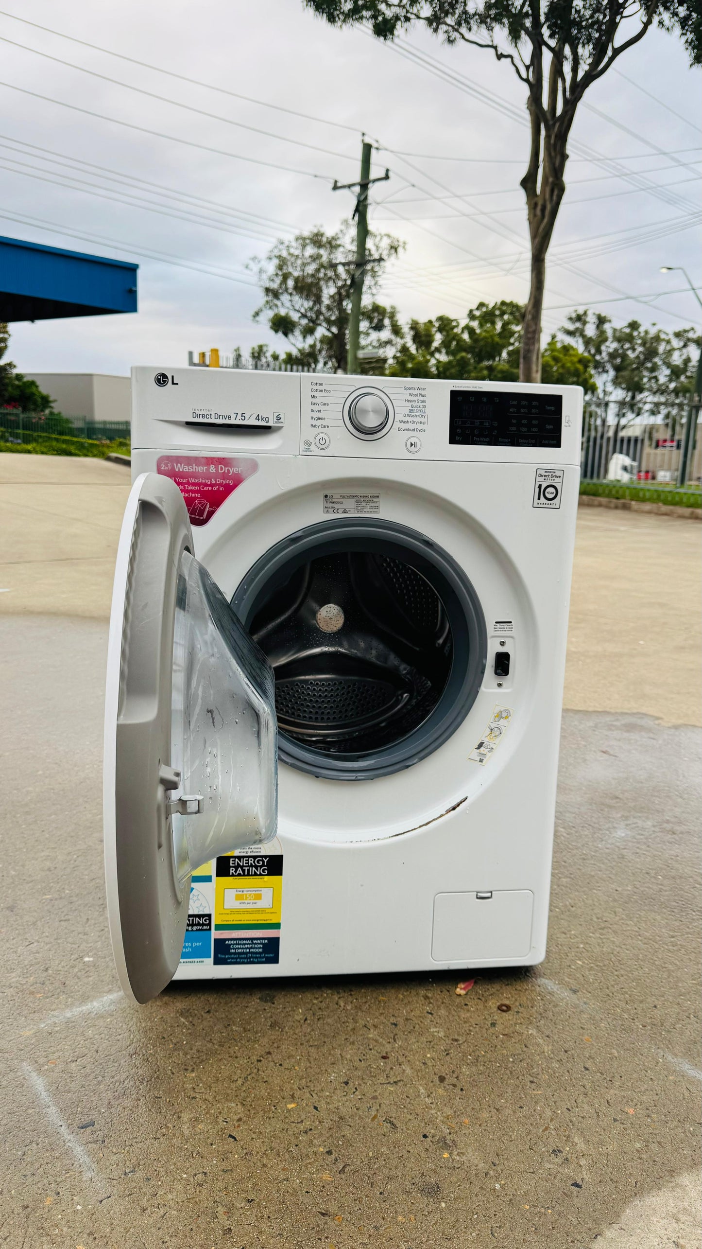 LG 7.5KGS FRONT LOADER WASHING MACHINE