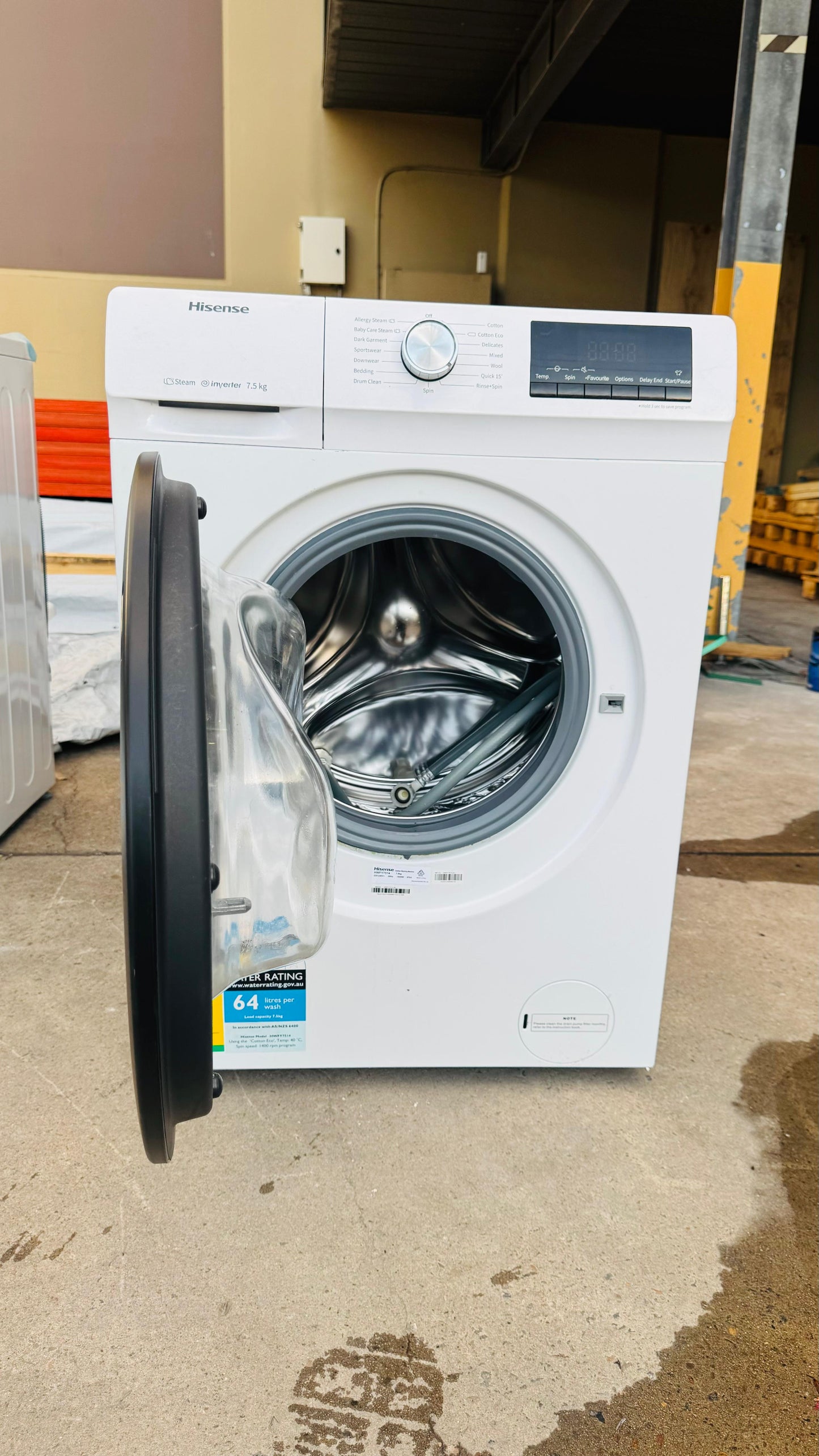 HISENSE 7.5KGS FRONT LOADER WASHING MACHINE