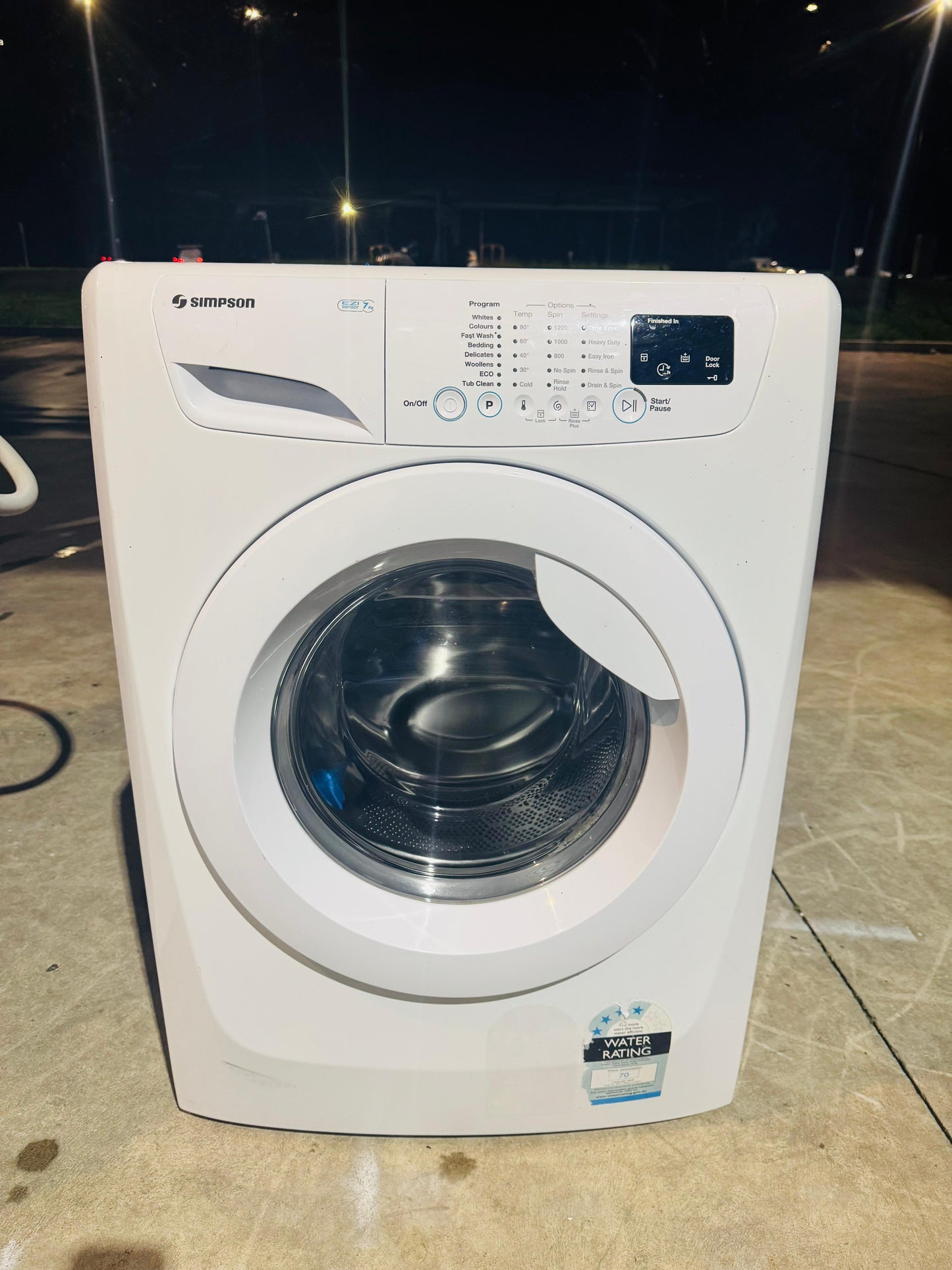 SIMPSON 7KGS FRONT LOADER WASHING MACHINE
